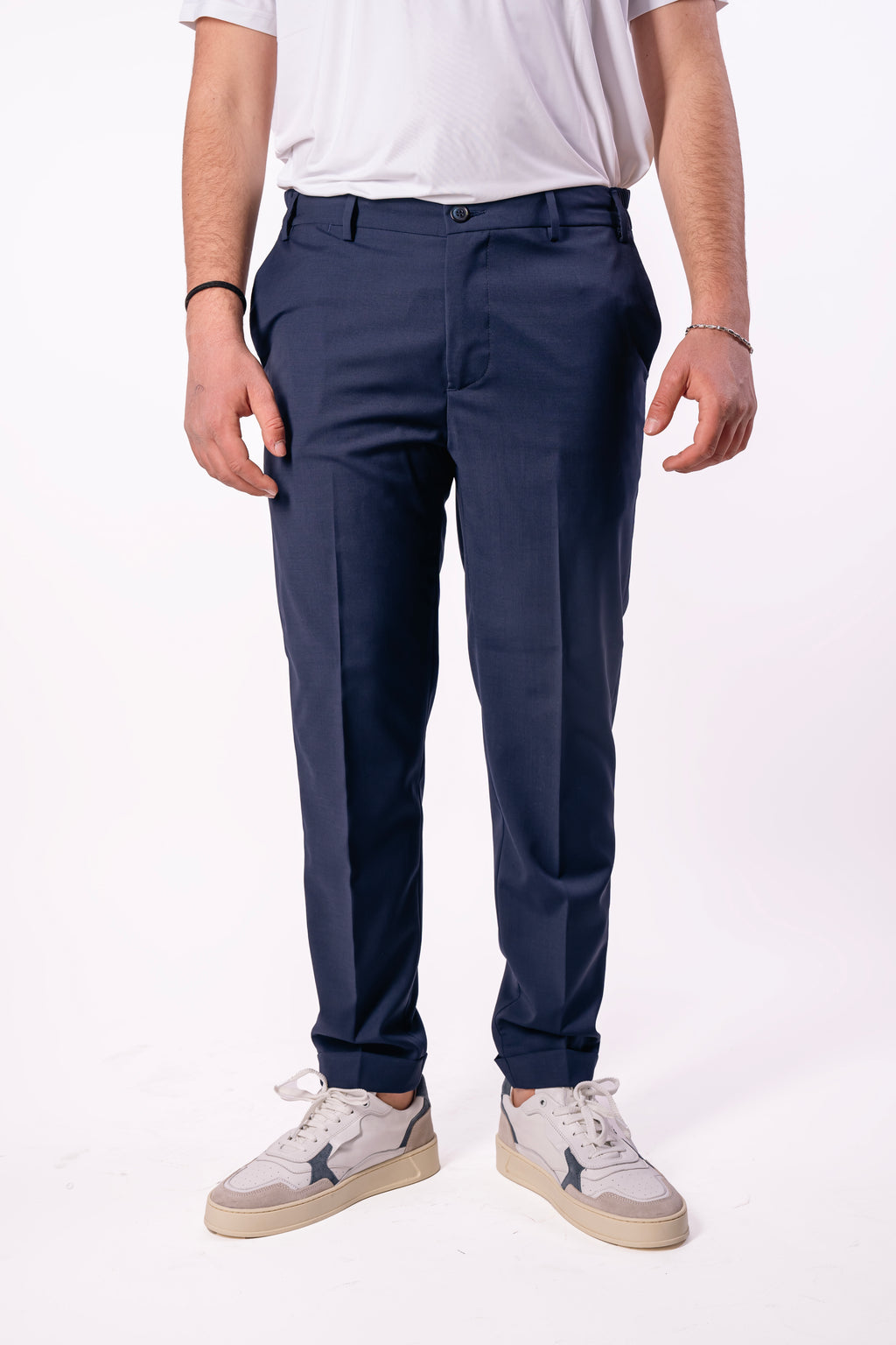 Pantalaccio con elastico laterale in fresco lana