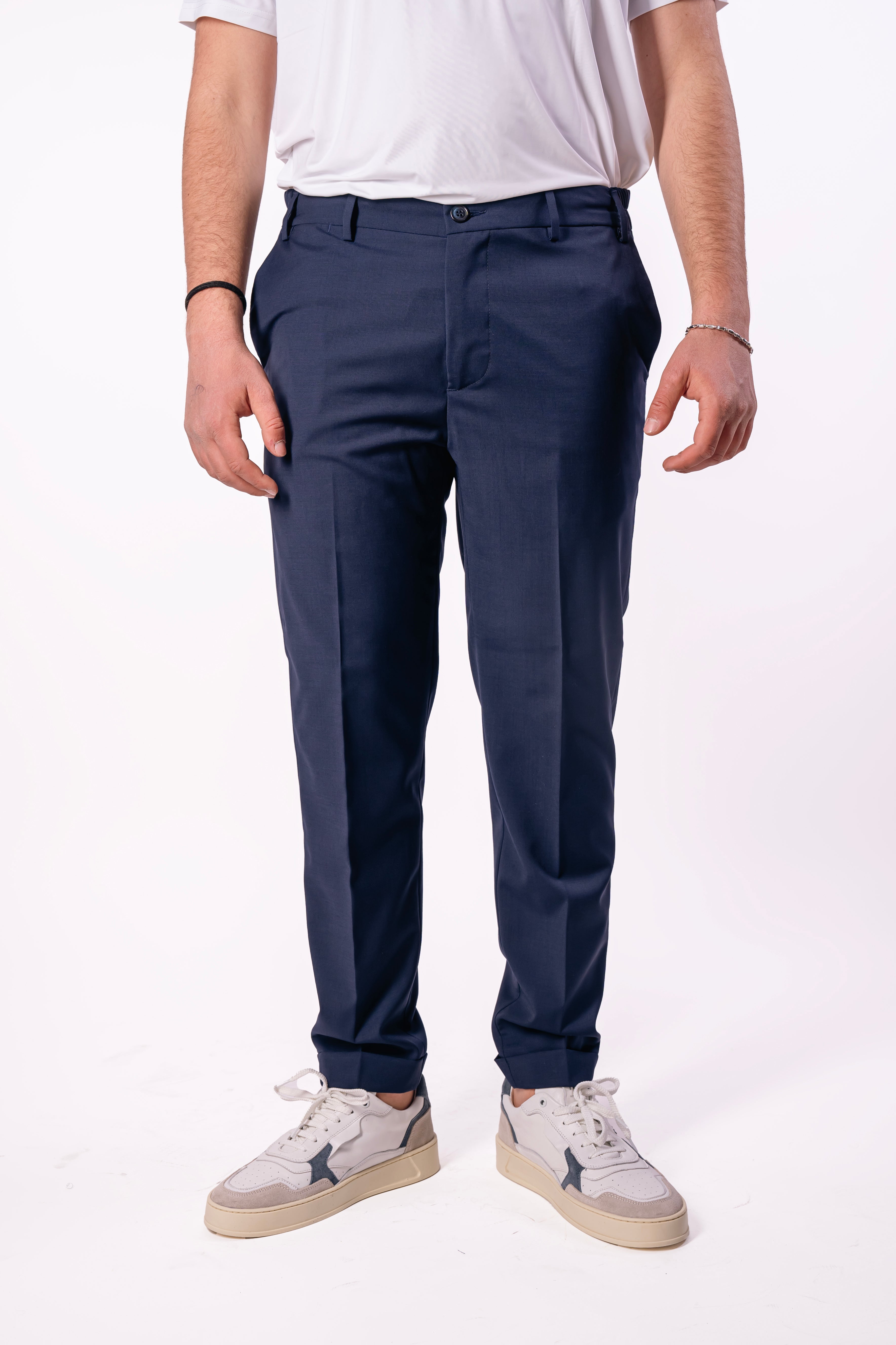 Pantalaccio con elastico laterale in fresco lana