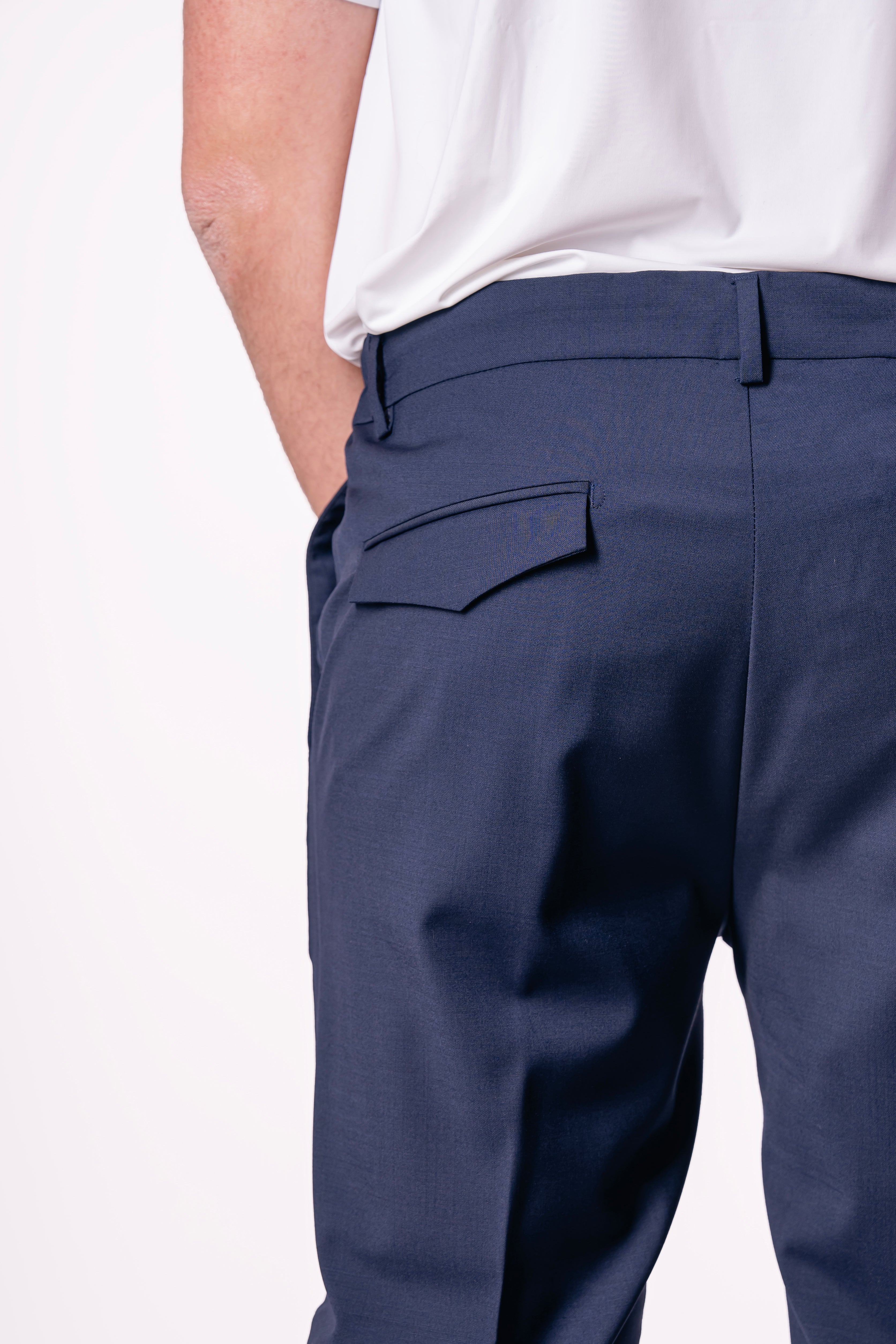 Pantalaccio con elastico laterale in fresco lana