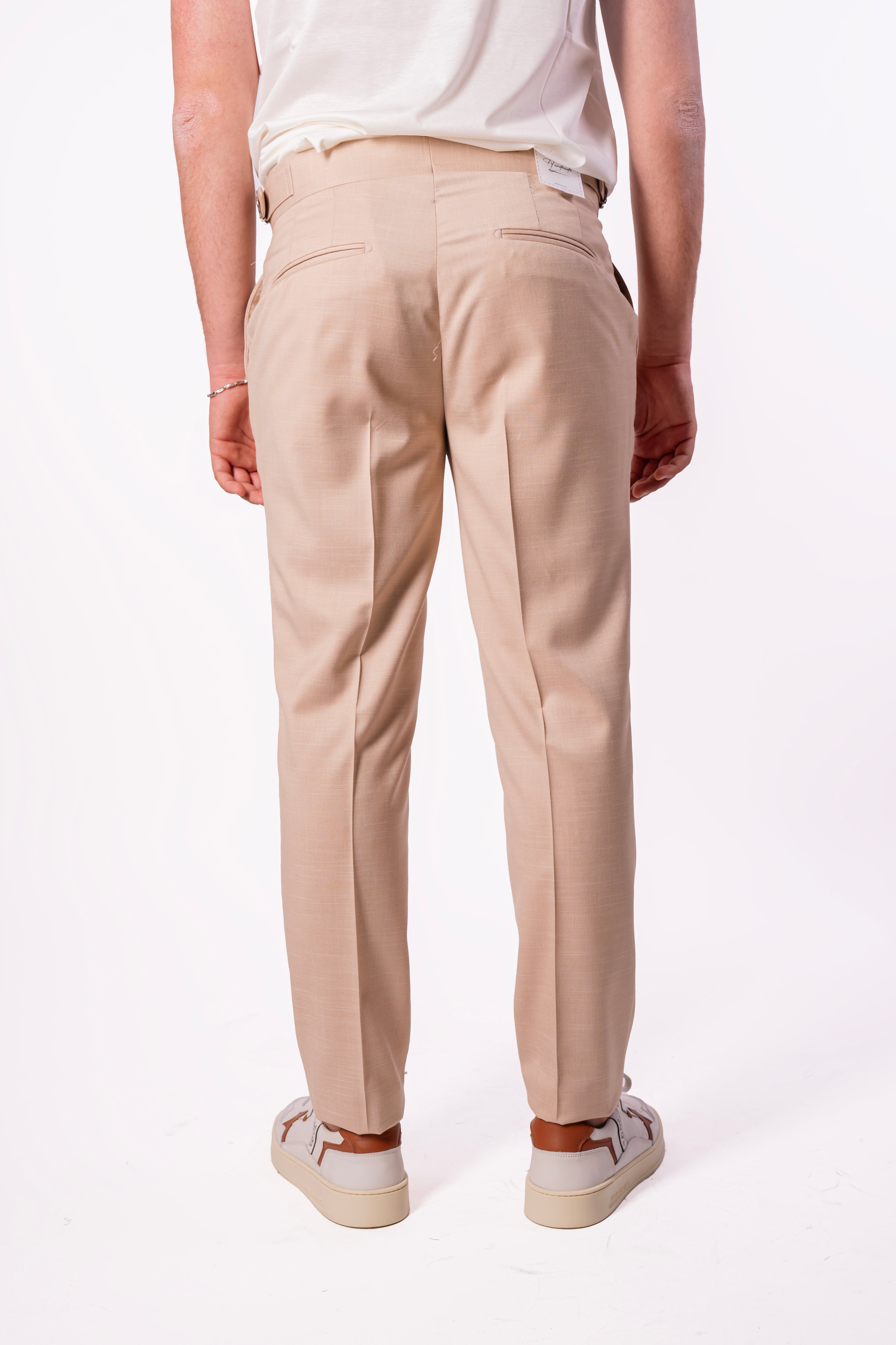Pantalone vita alta fiammato