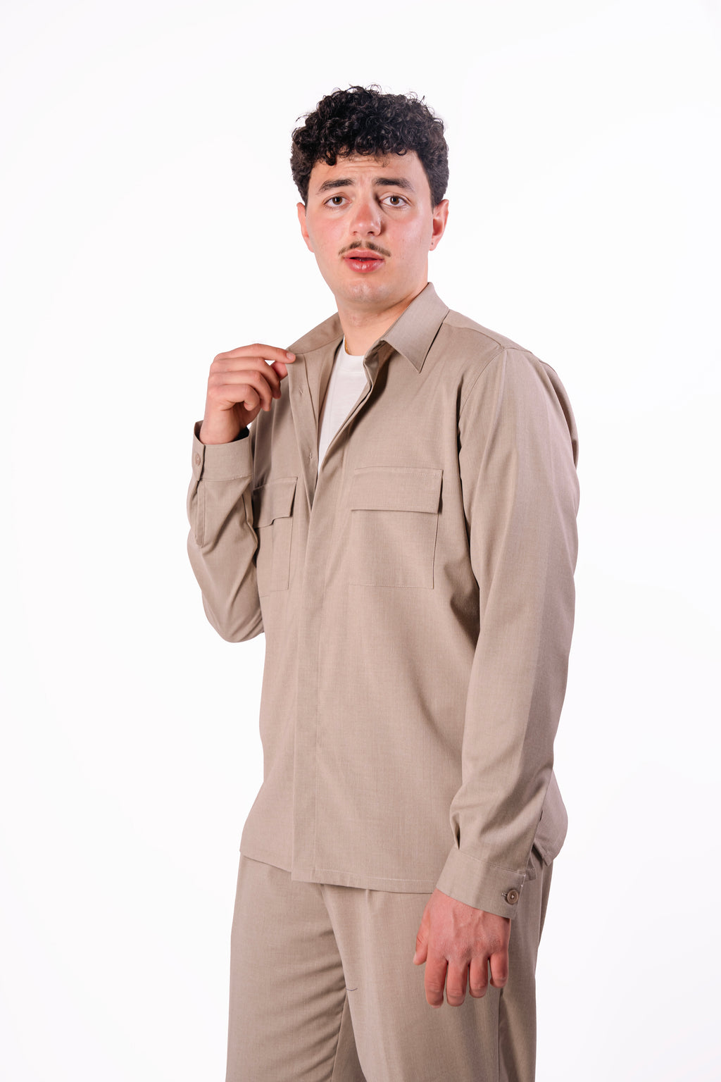 Camicia free jacket Kerinci in fresco lana