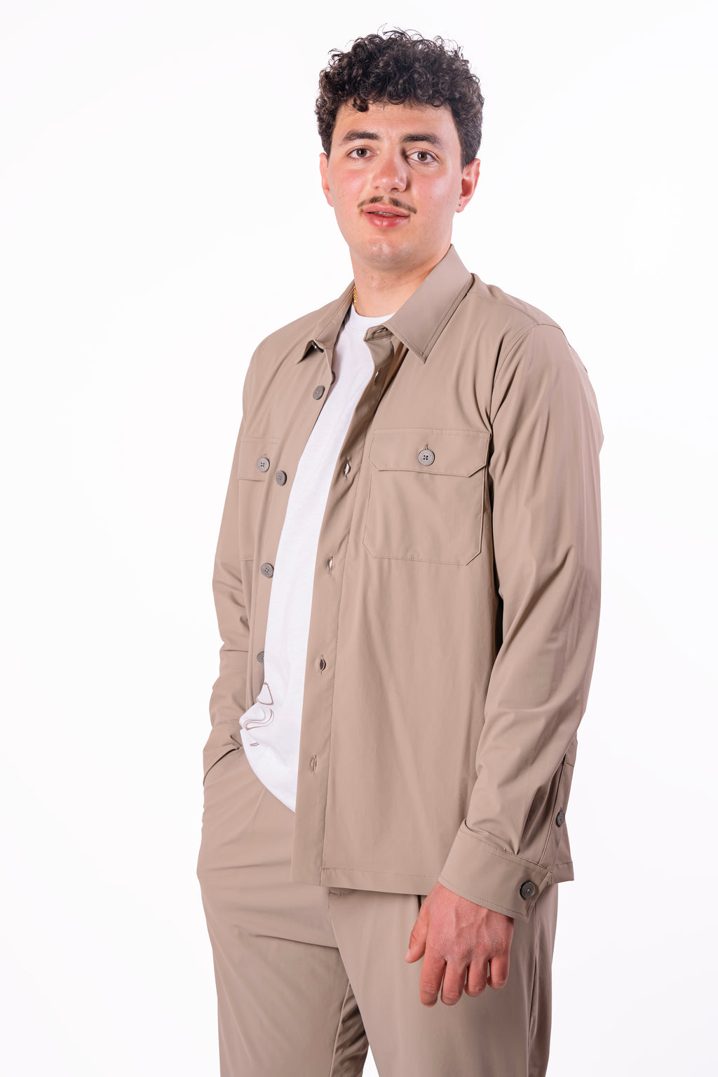 Free jacket in tessuto tecnico