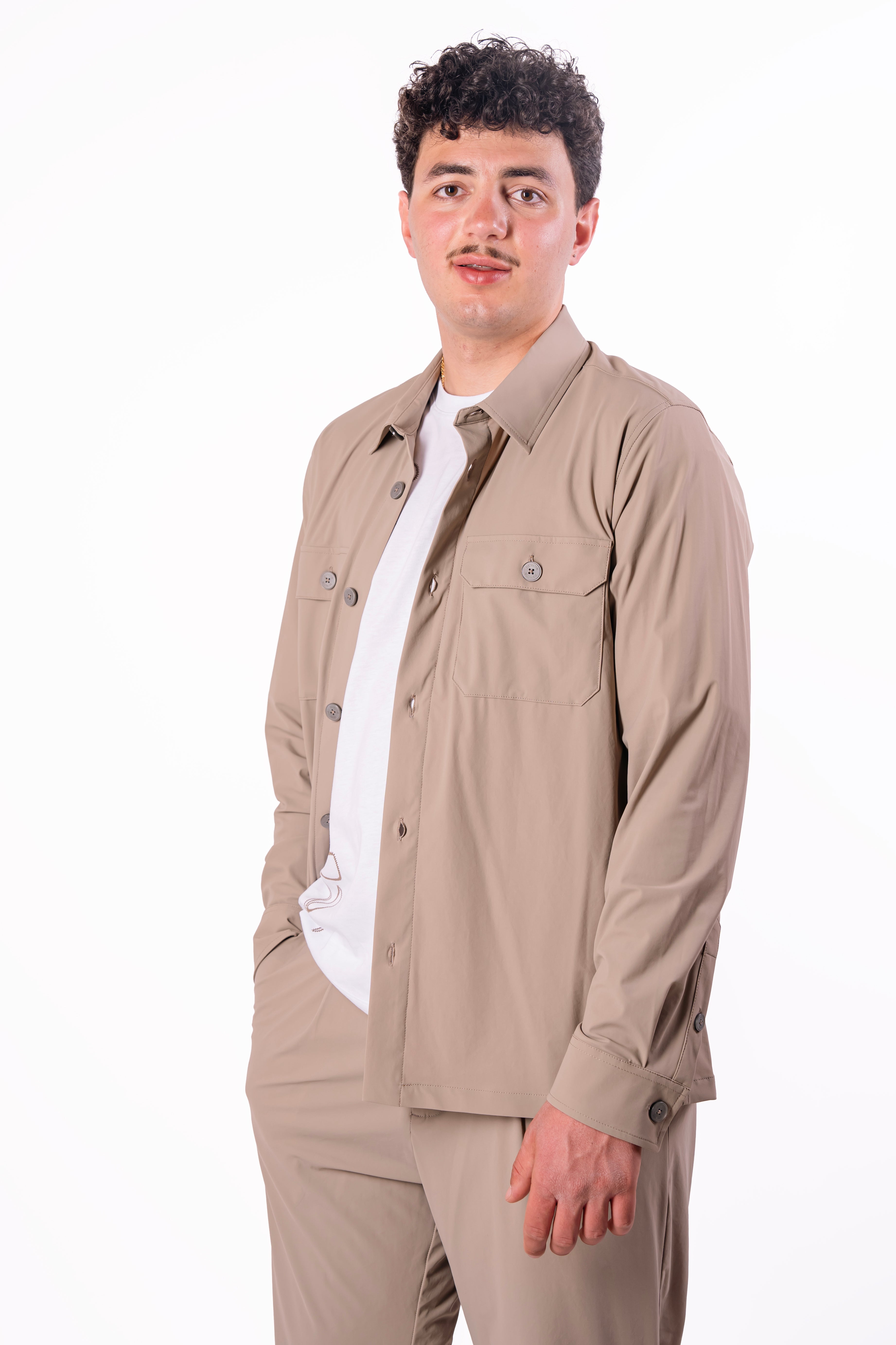 Free jacket in tessuto tecnico