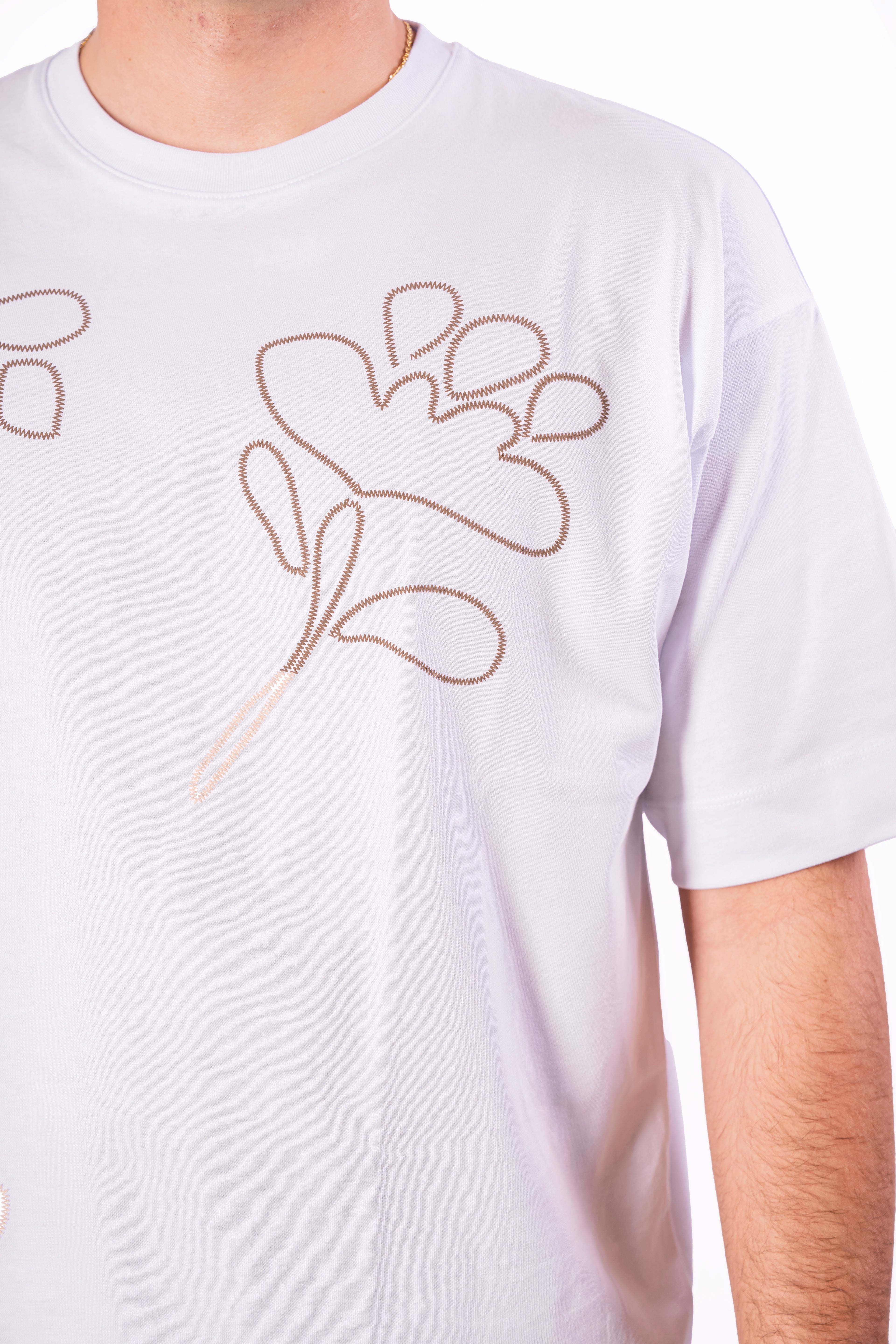 T-shirt floreale over-fit