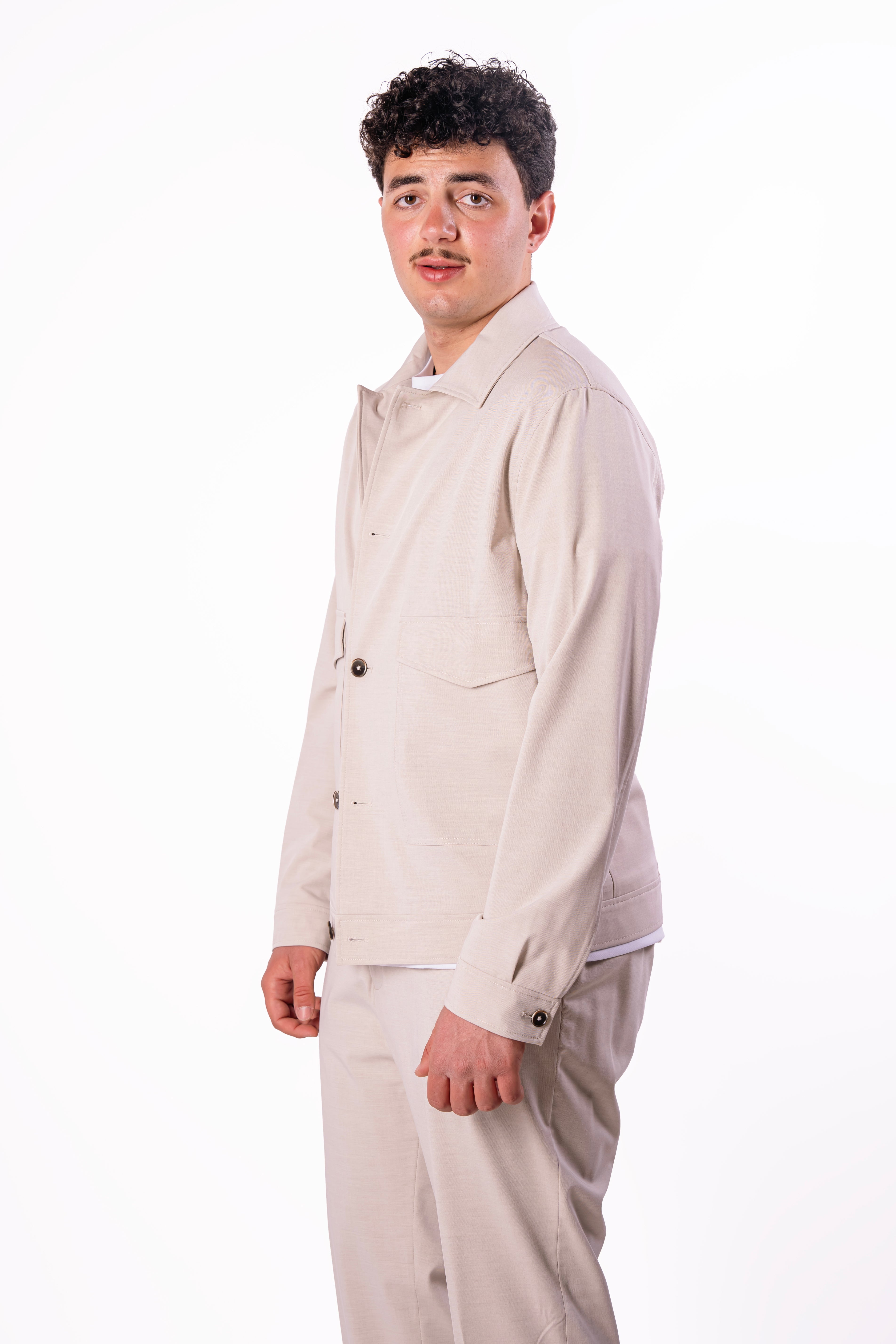 Free jacket con doppio tascone