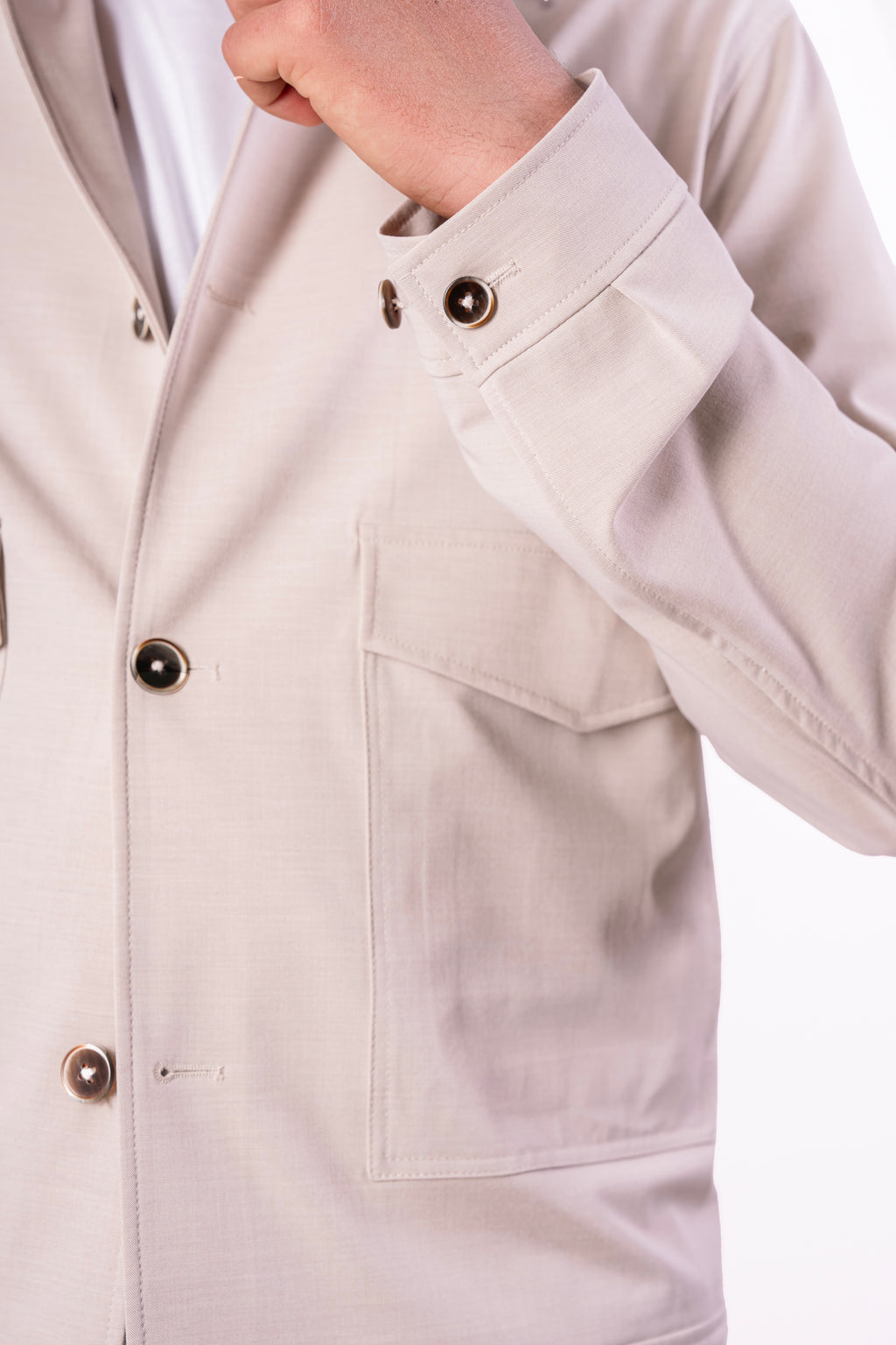 Free jacket con doppio tascone