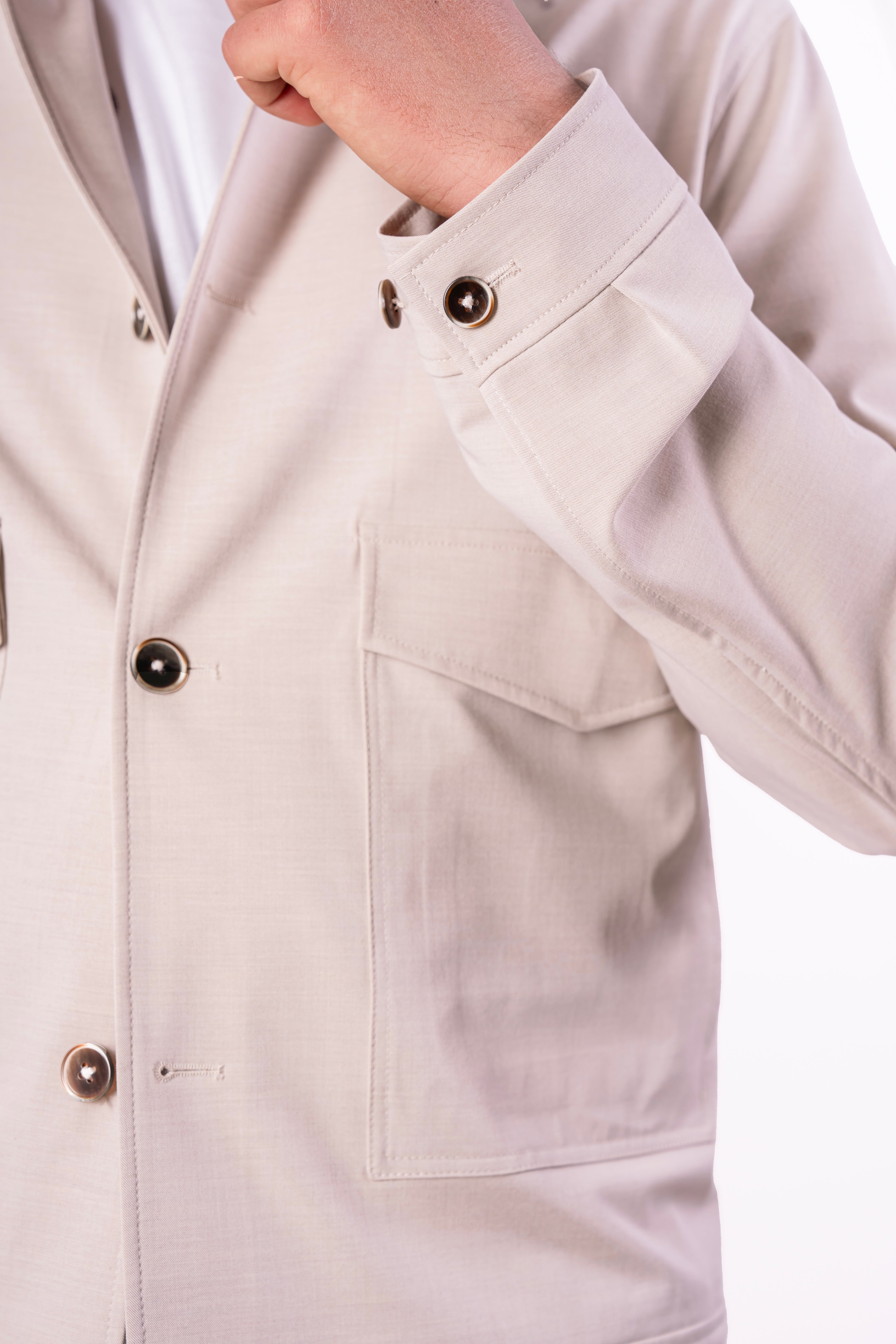 Free jacket con doppio tascone