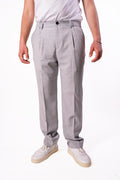 Pantalone con elastico laterale regular-fit