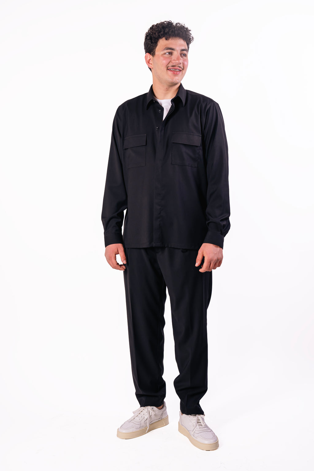 Camicia free jacket Kerinci in fresco lana
