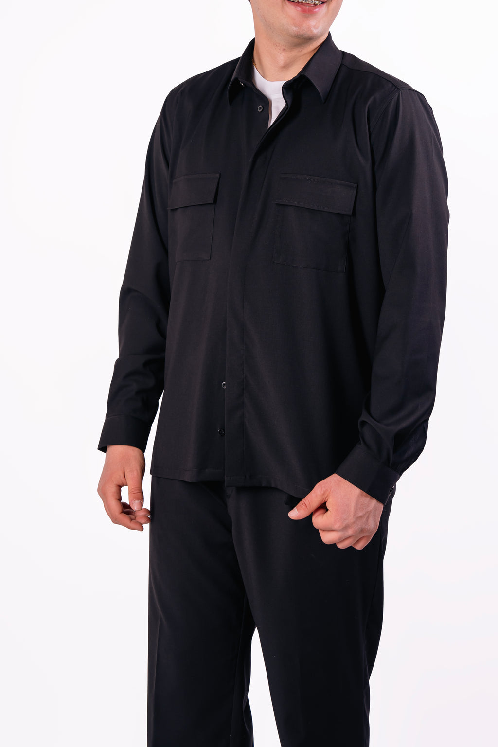 Camicia free jacket Kerinci in fresco lana