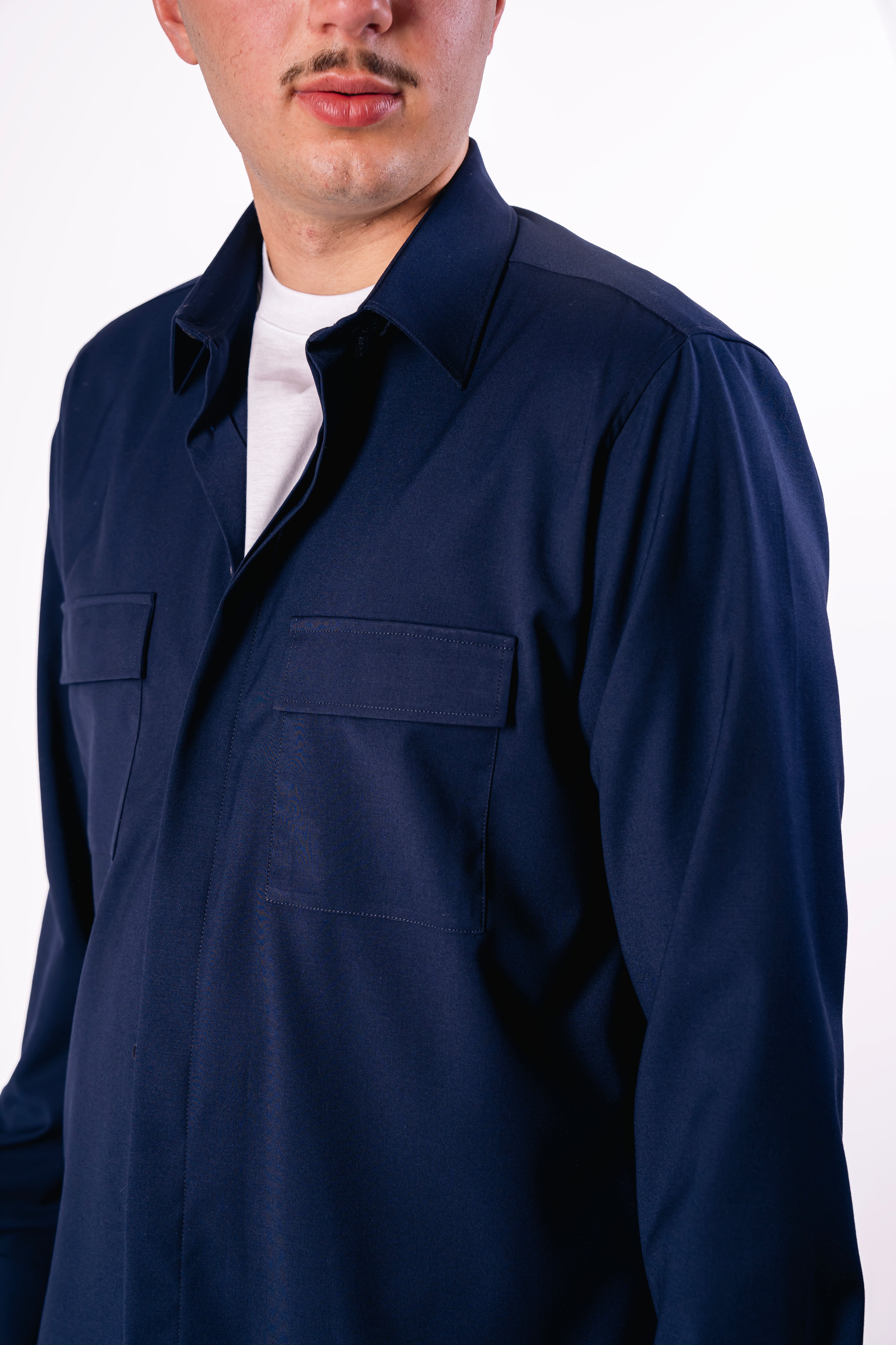 Camicia free jacket Kerinci in fresco lana