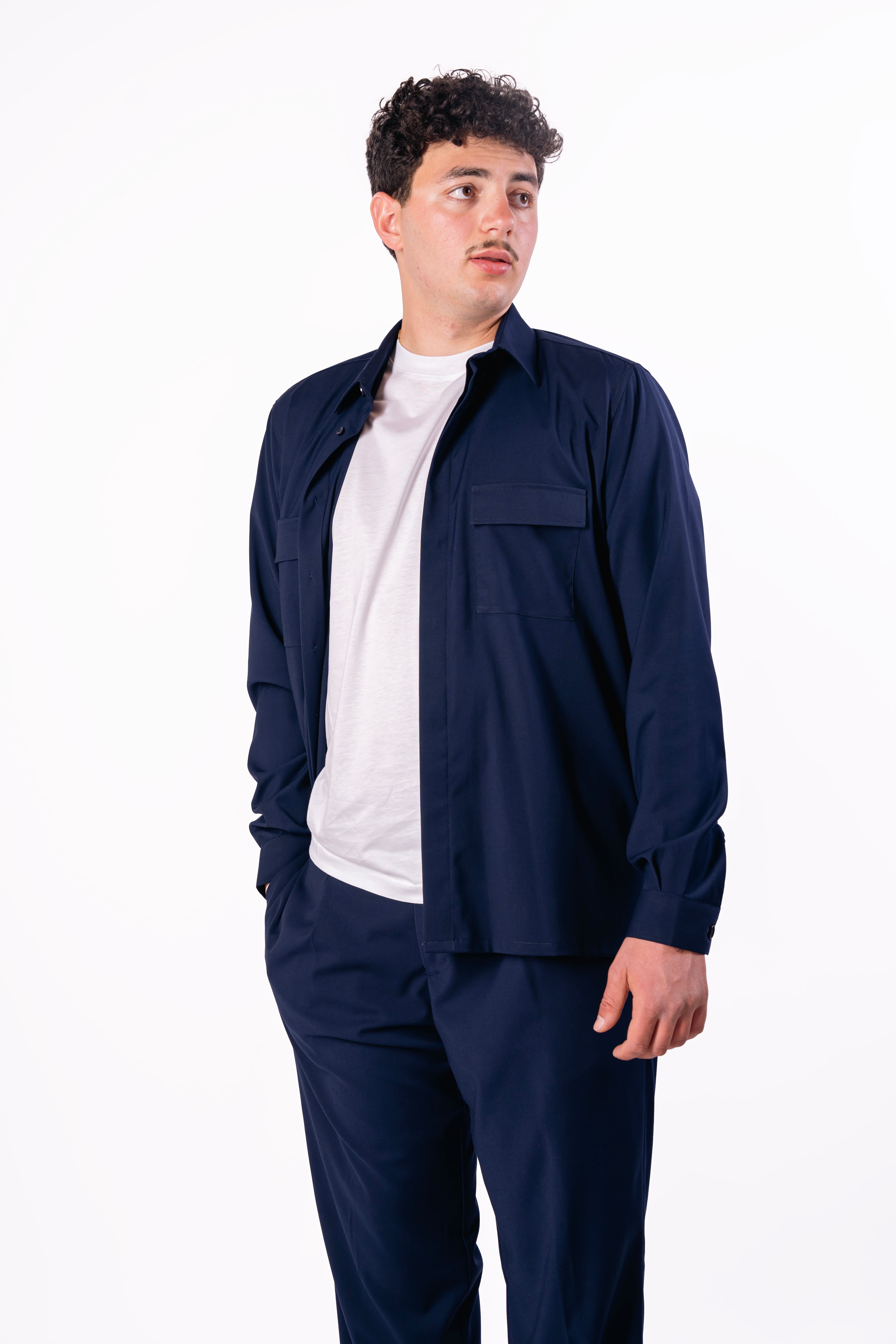 Camicia free jacket Kerinci in fresco lana