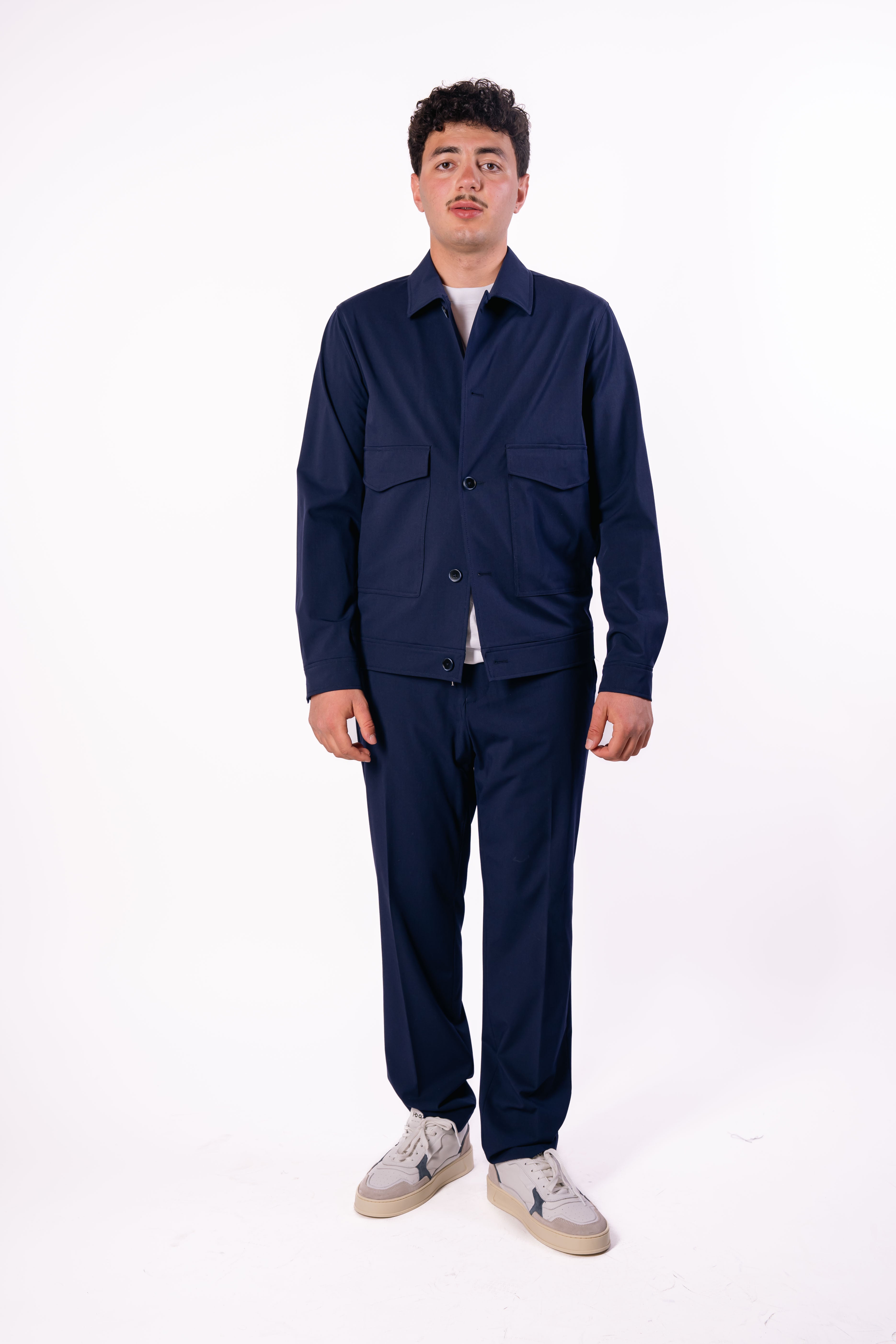 Free jacket con doppio tascone