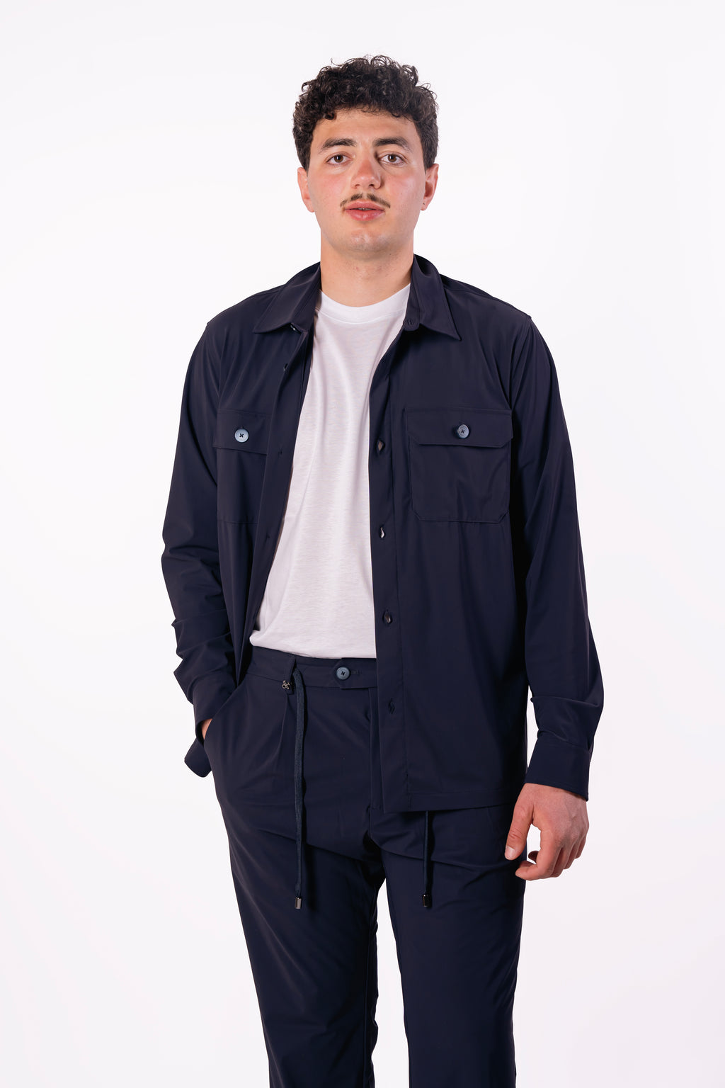 Free jacket in tessuto tecnico