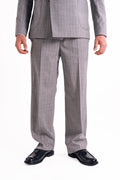 Pantalone gessato in fresco lana