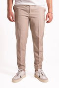 Pantalone con elastico laterale in fresco lana
