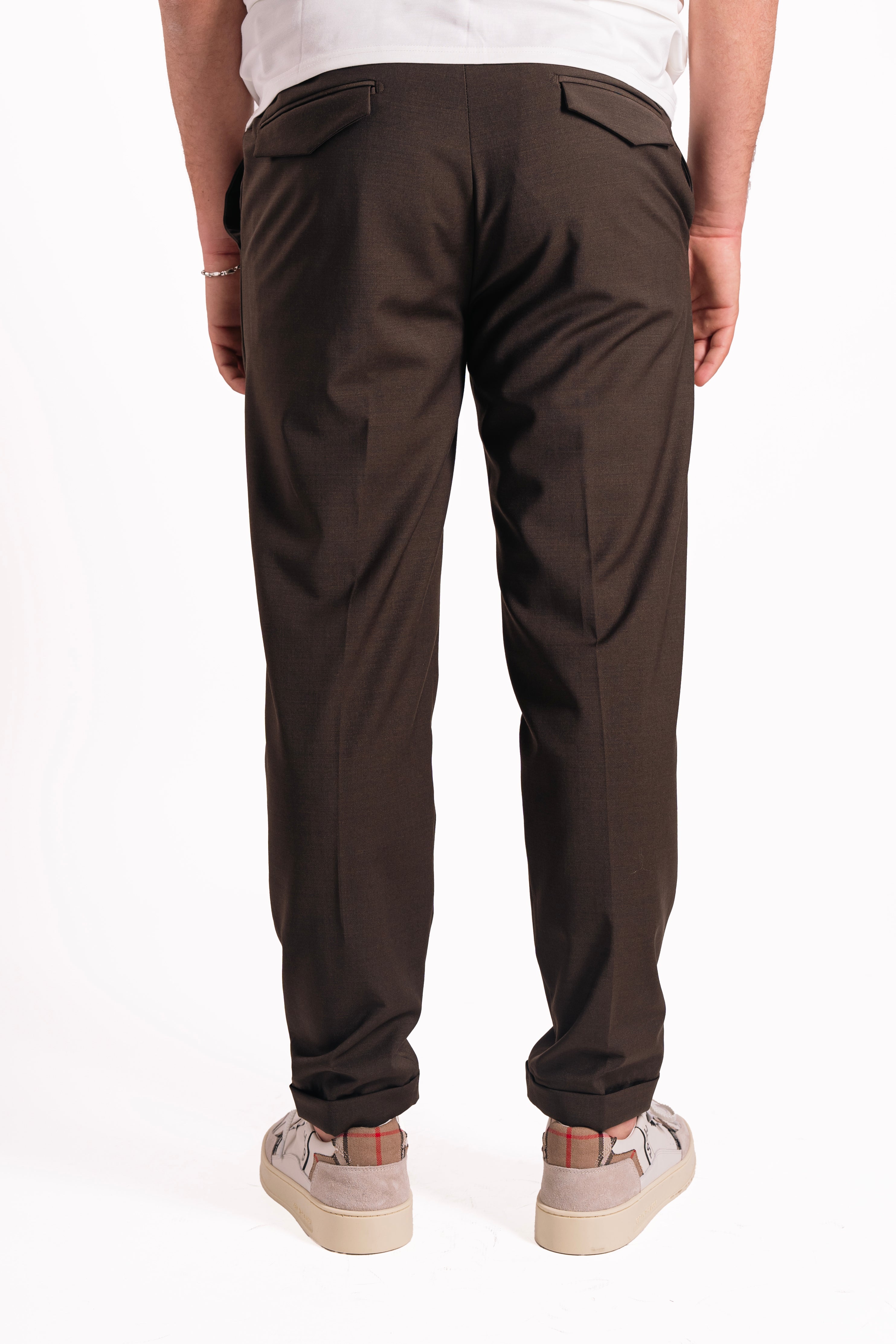 Pantalaccio con elastico laterale in fresco lana