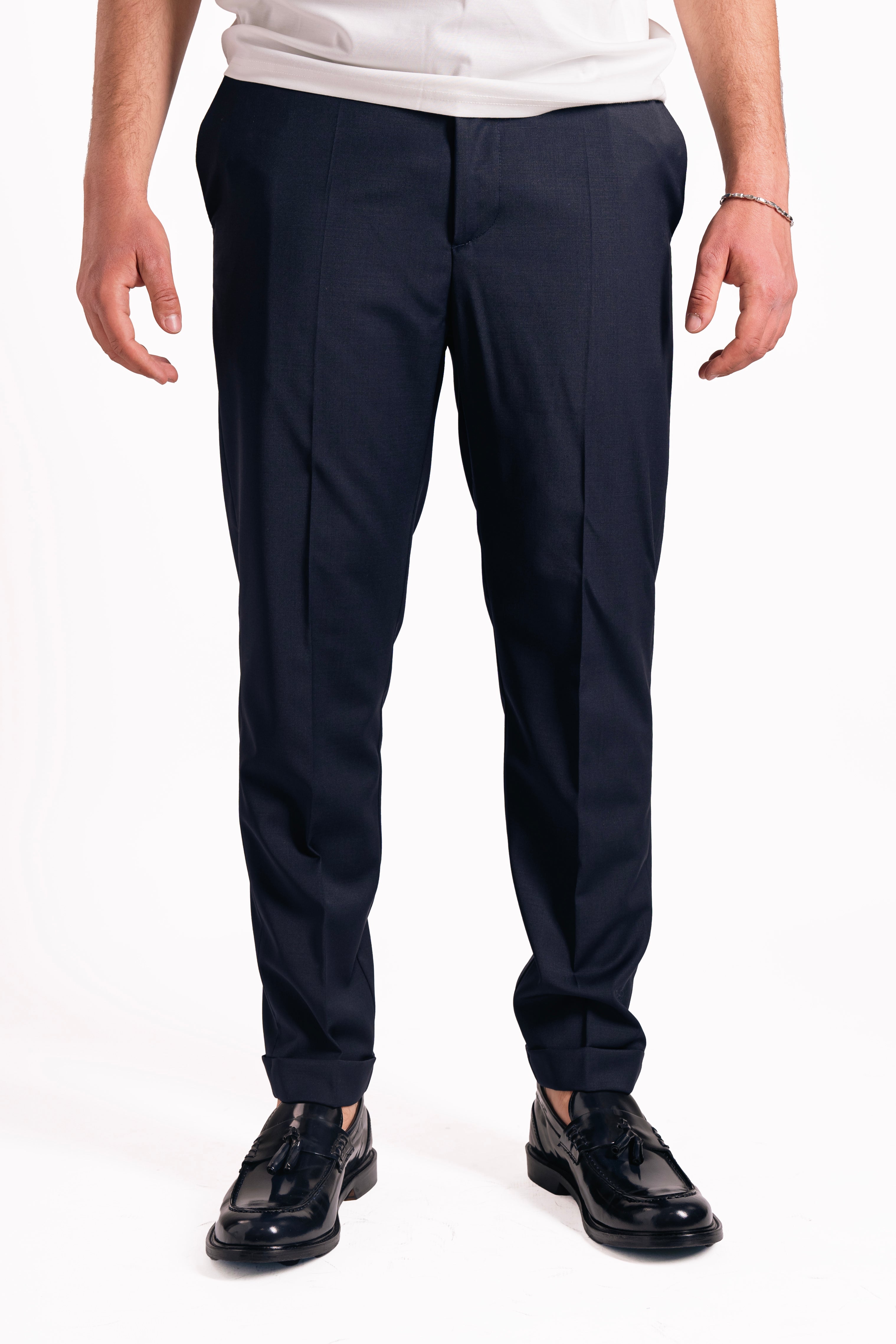Pantalaccio con elastico laterale in fresco lana
