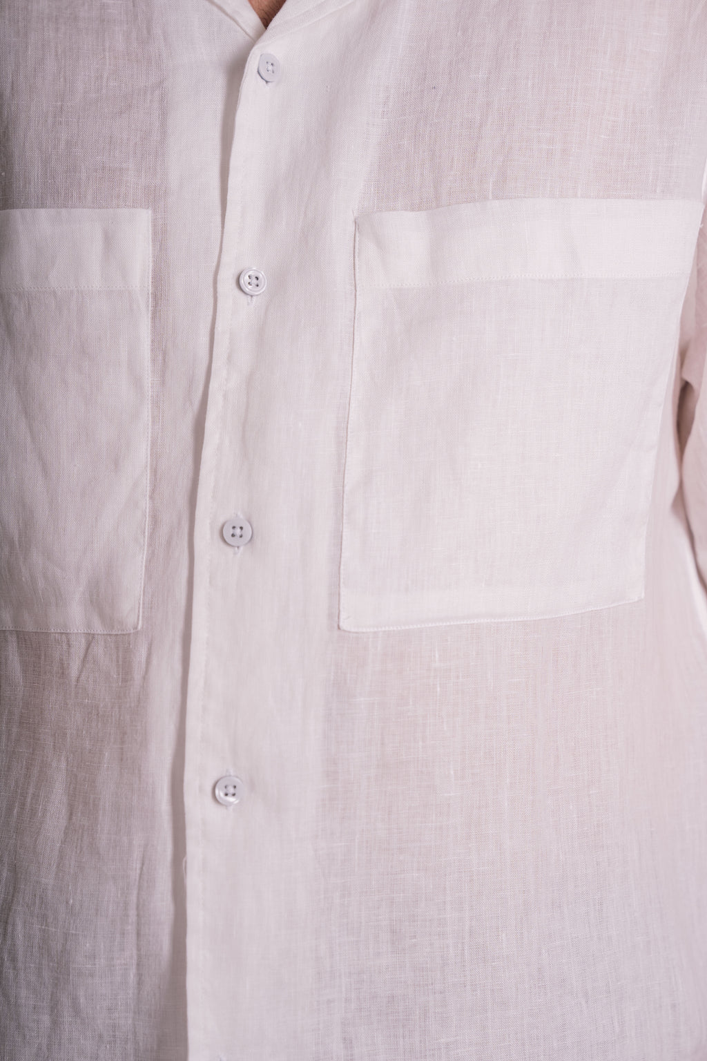 Camicia mezza manica 100% lino