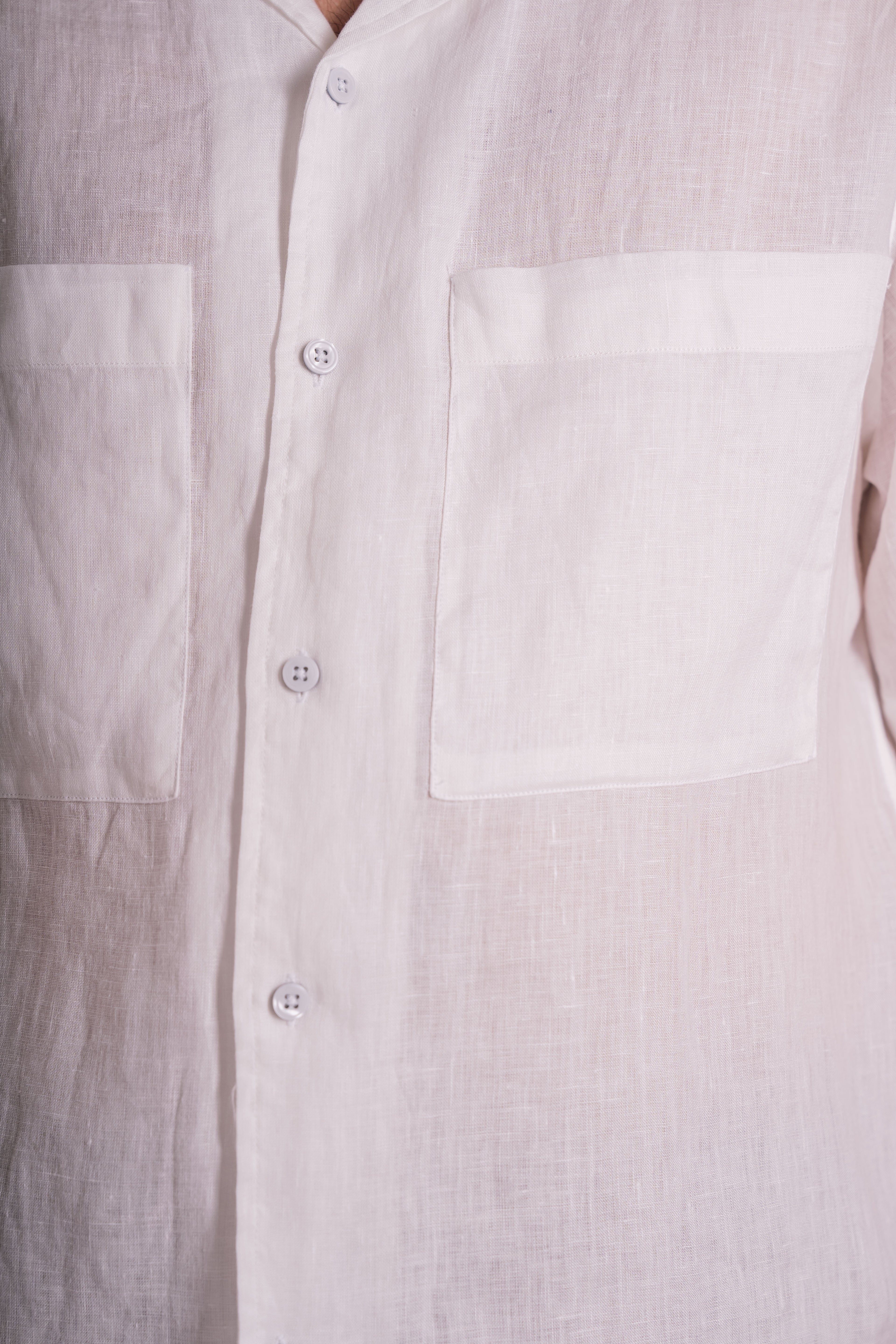 Camicia mezza manica 100% lino