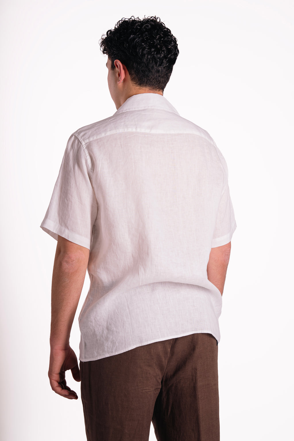 Camicia mezza manica 100% lino