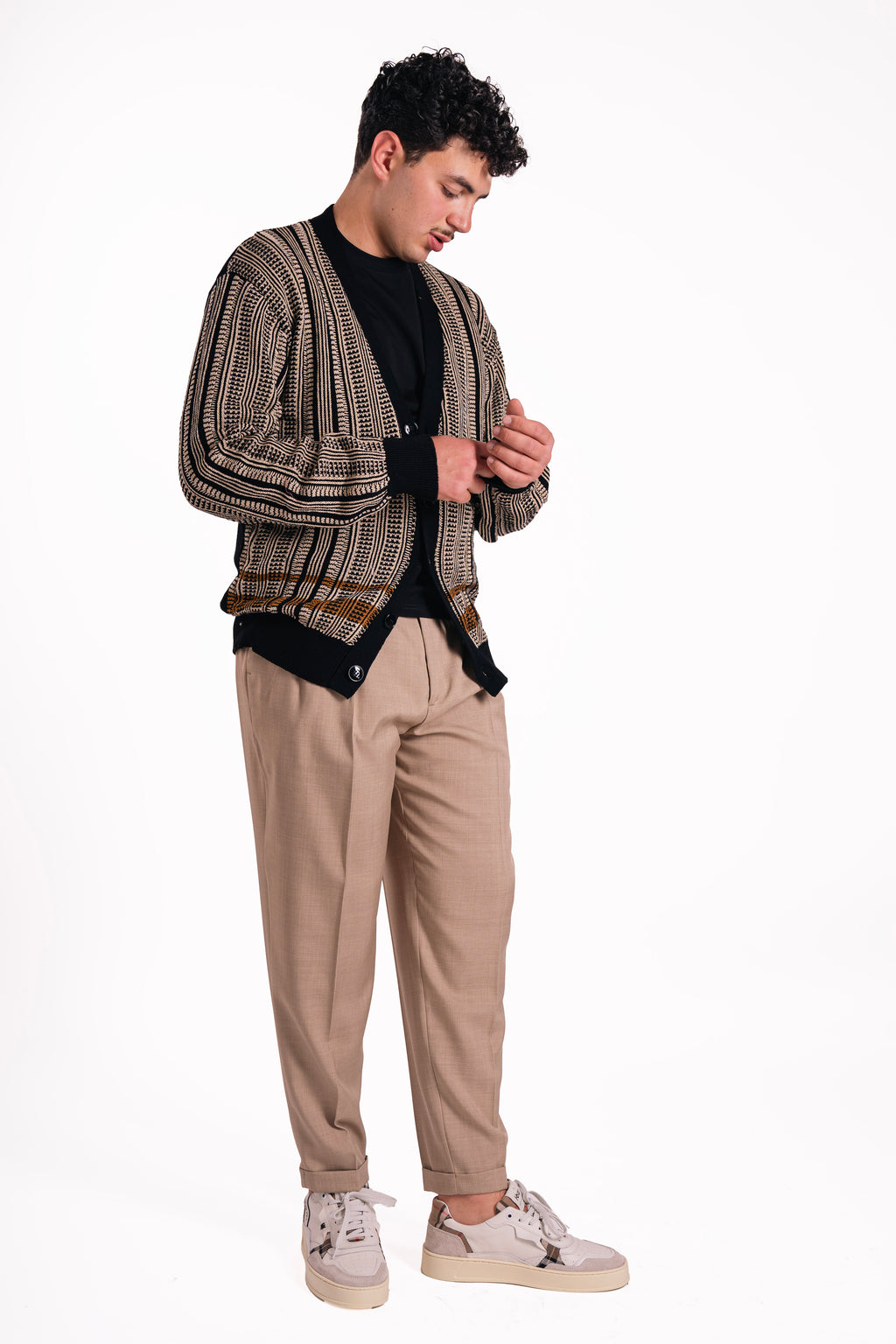 Cardigan in crepe di cotone