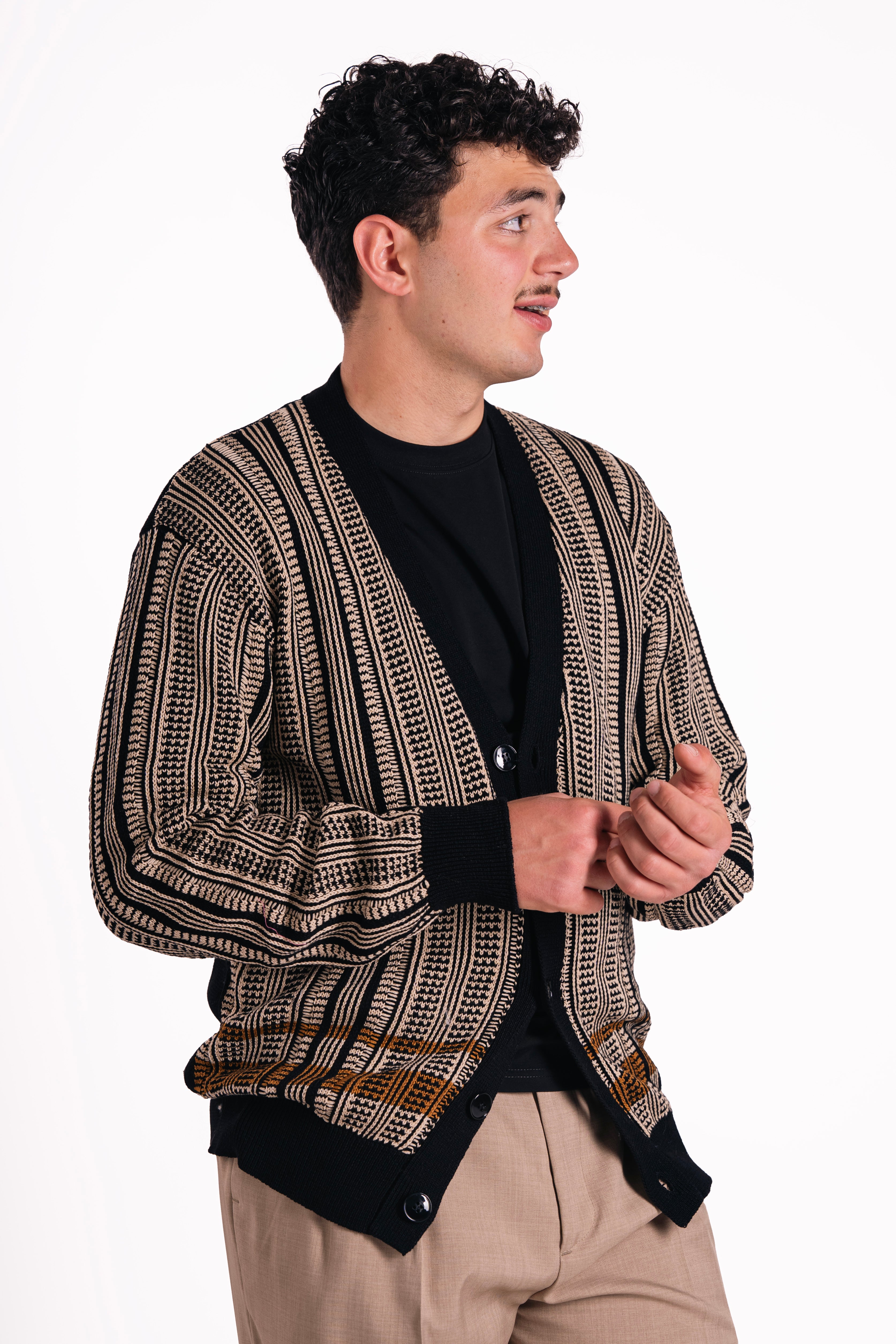 Cardigan in crepe di cotone