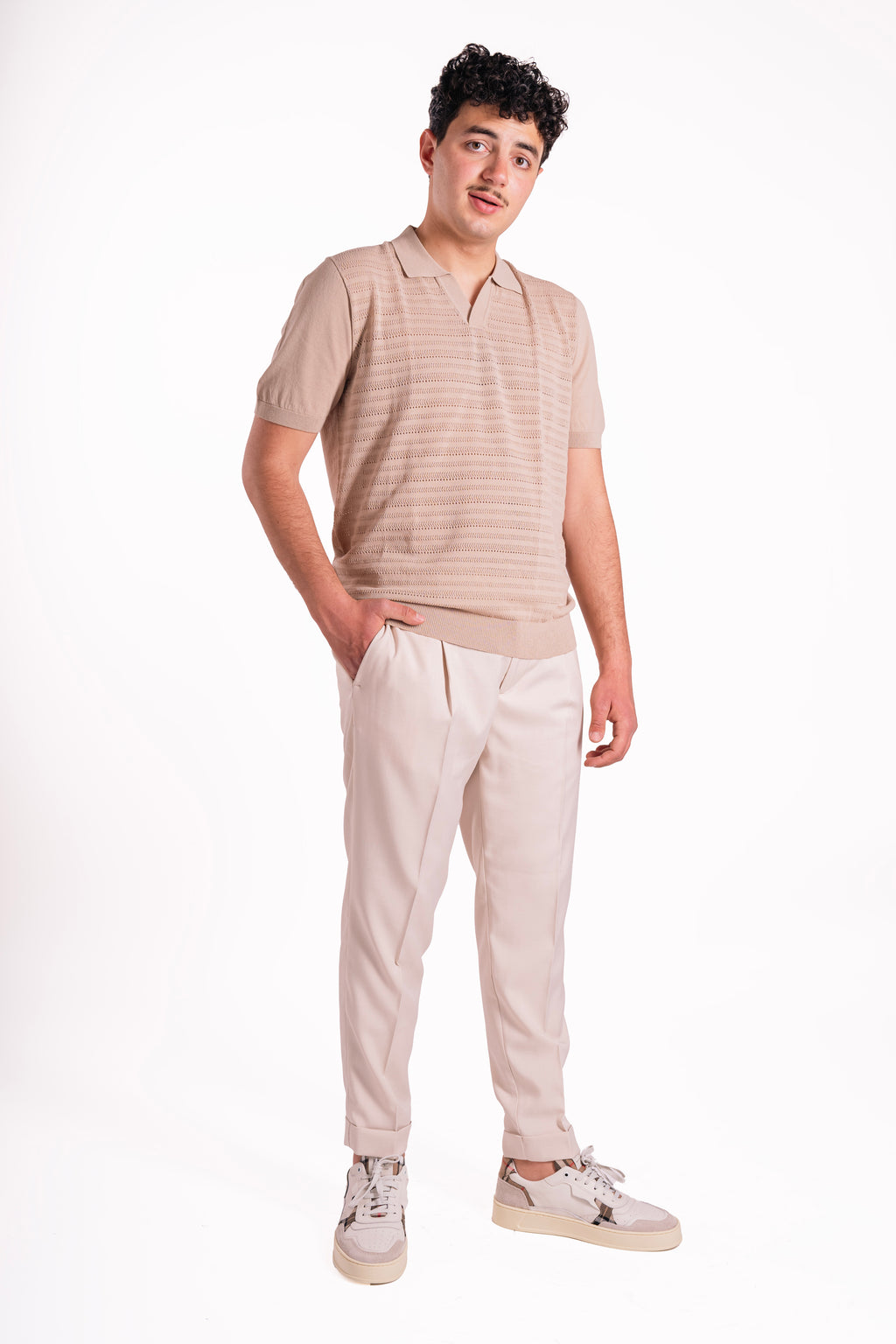 Polo traforata in 100% cotone