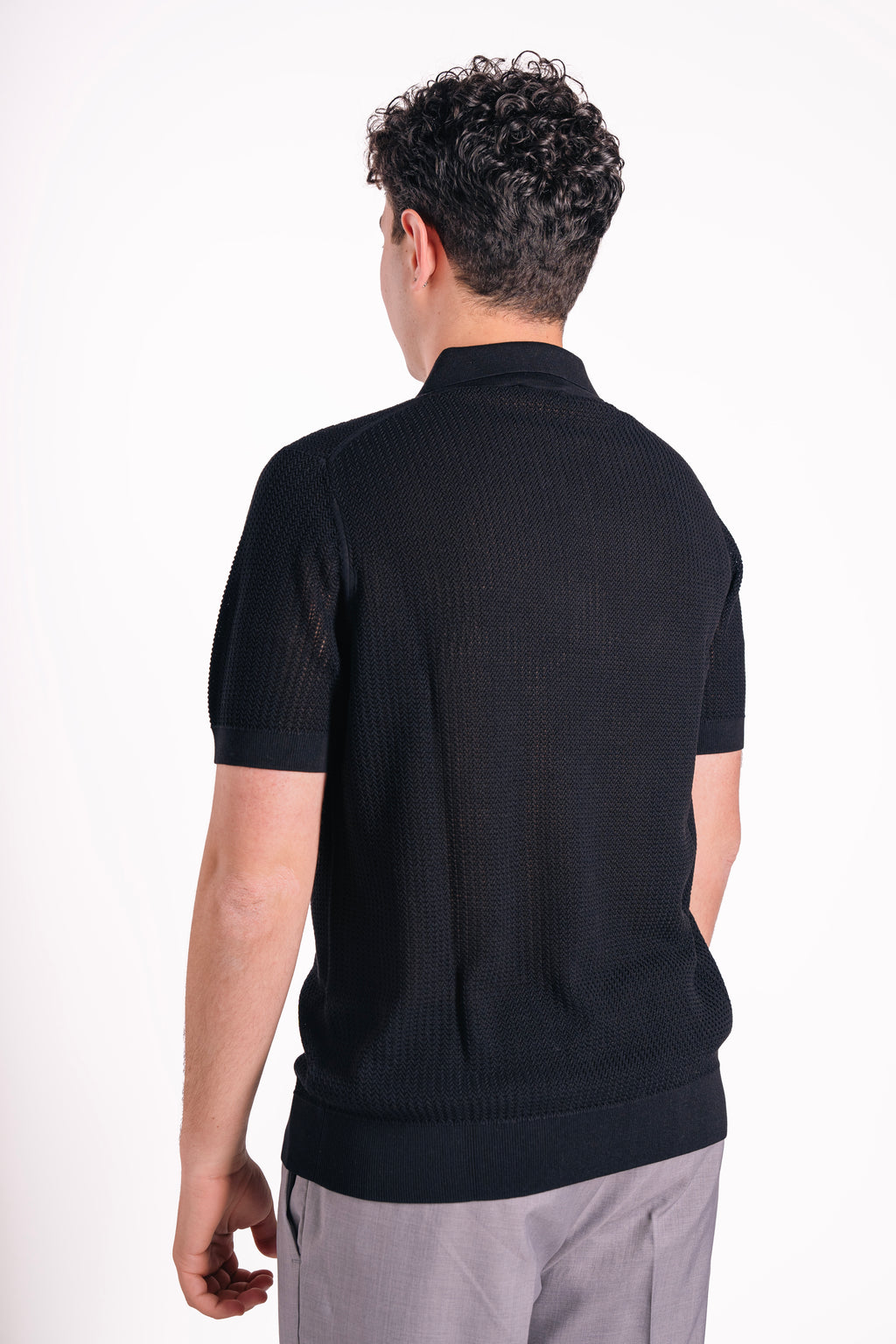 Polo in cotone e seta