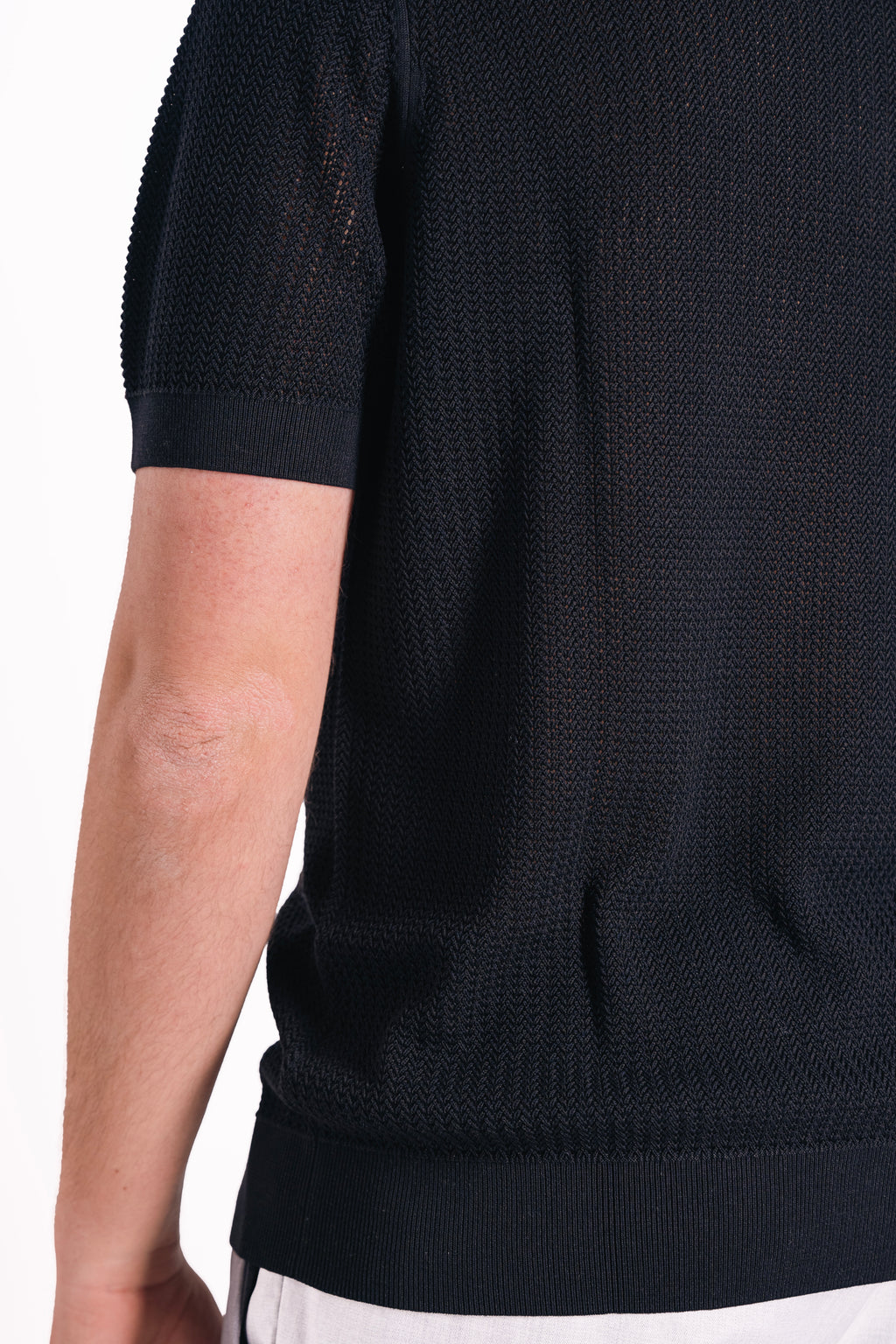Polo in cotone e seta
