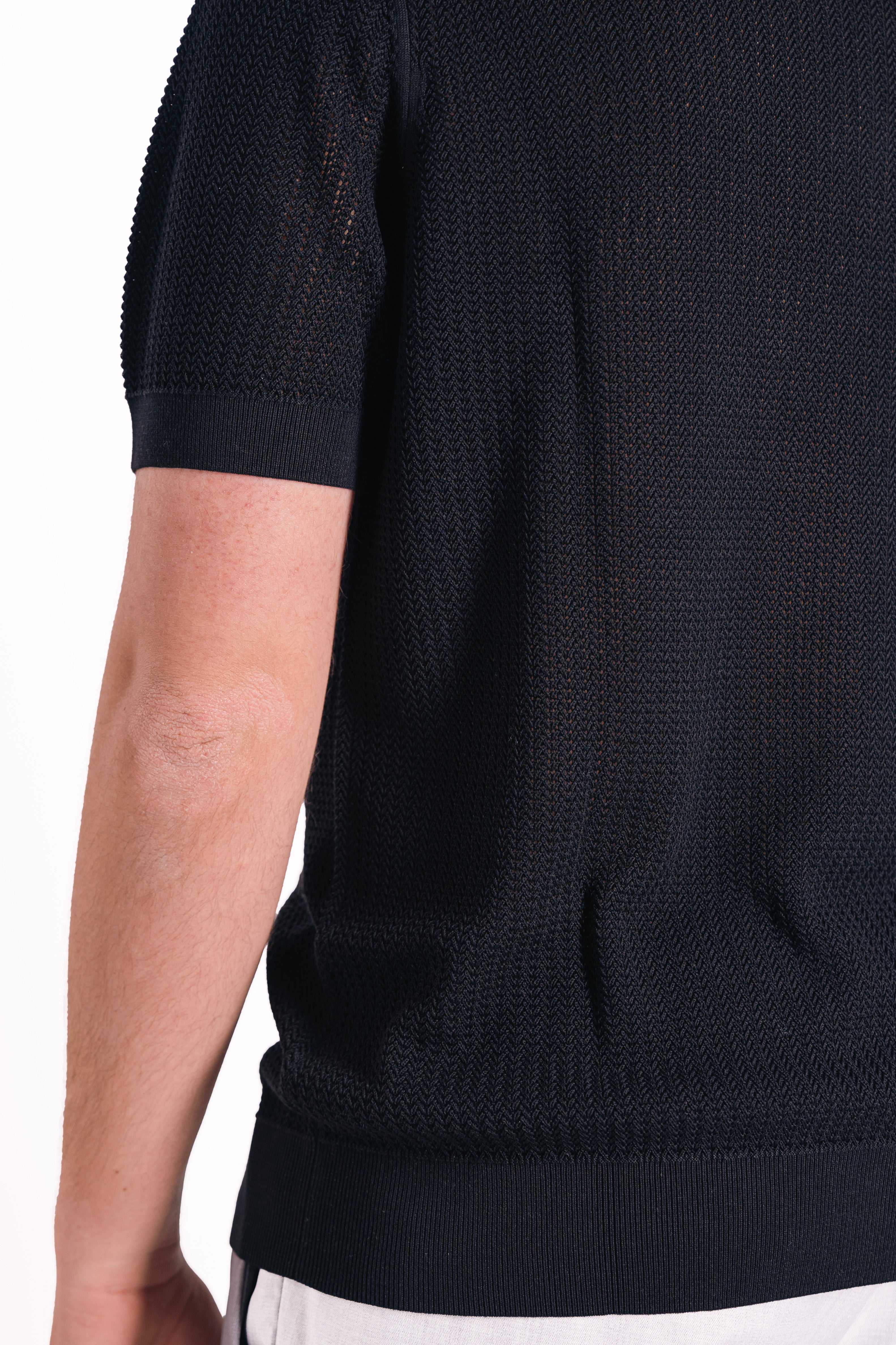 Polo in cotone e seta