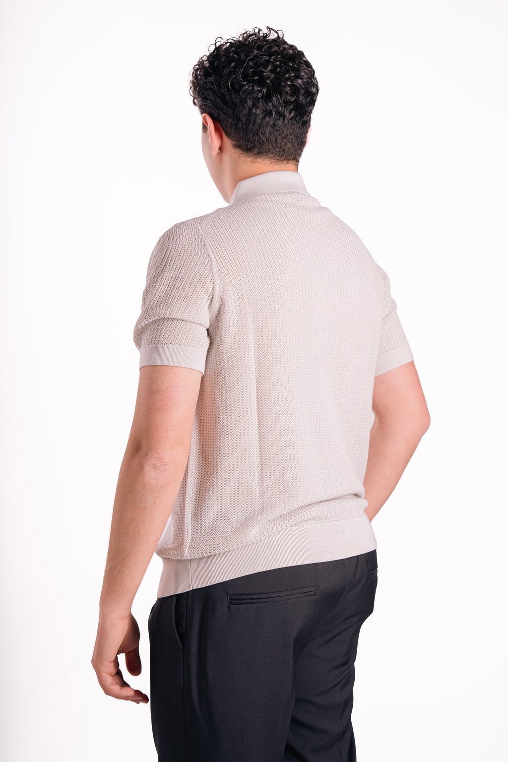 Polo in cotone e seta