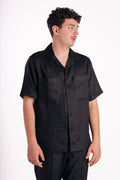 Camicia mezza manica 100% lino