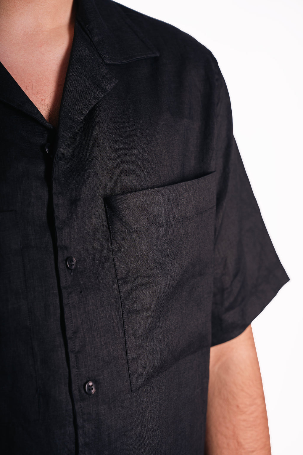 Camicia mezza manica 100% lino