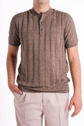 Maglia serafino lino e cotone