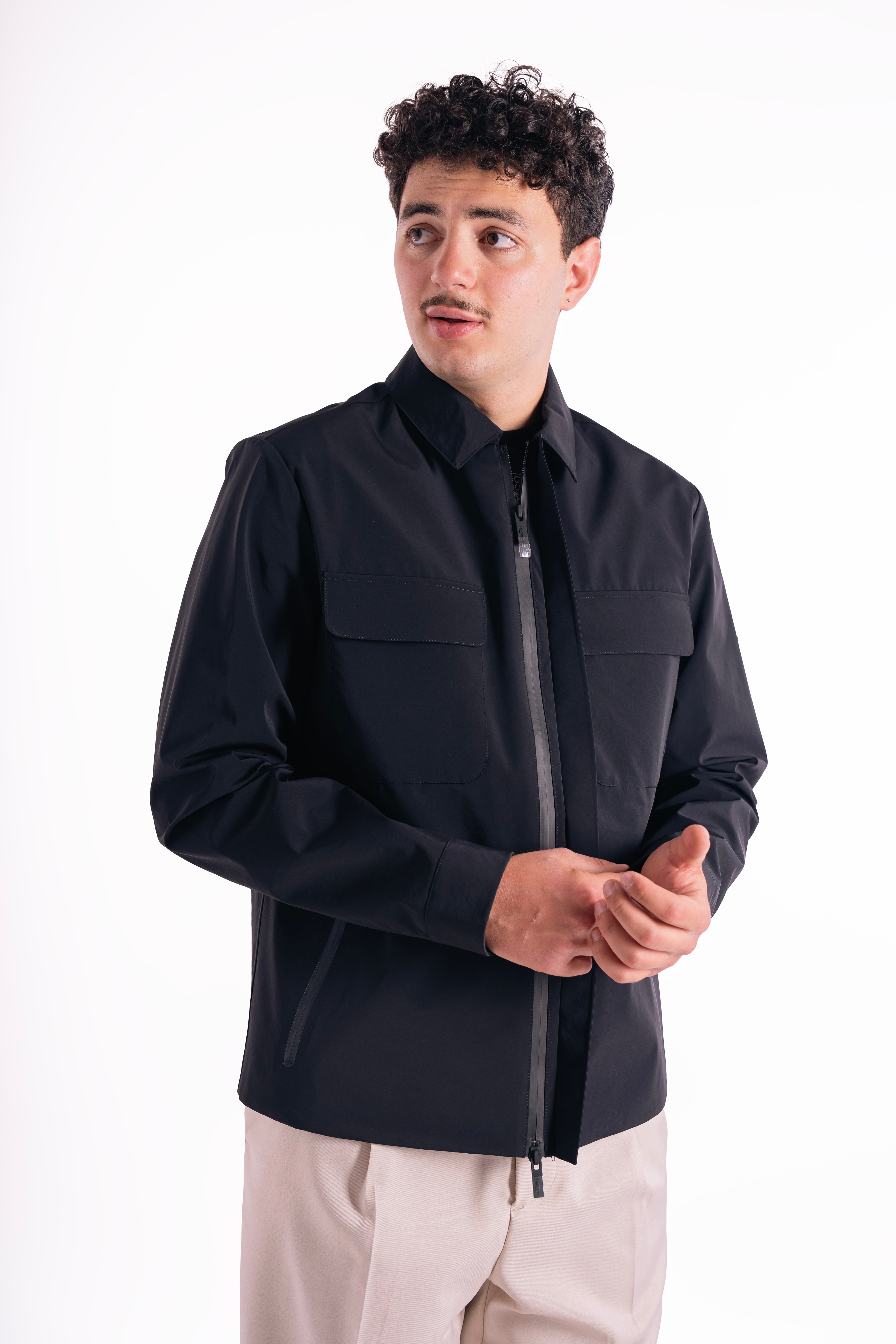 Giubbino con tasconi in nylon