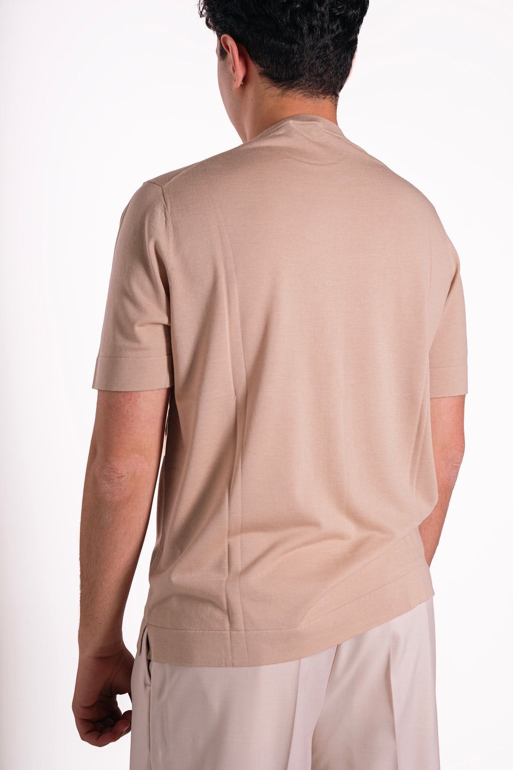 Maglia girocollo lyocell e seta