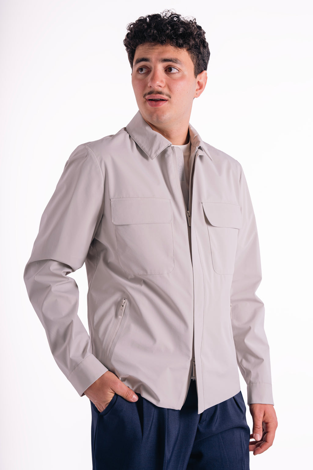 Giubbino con tasconi in nylon