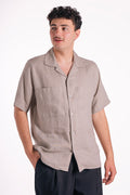 Camicia mezza manica 100% lino