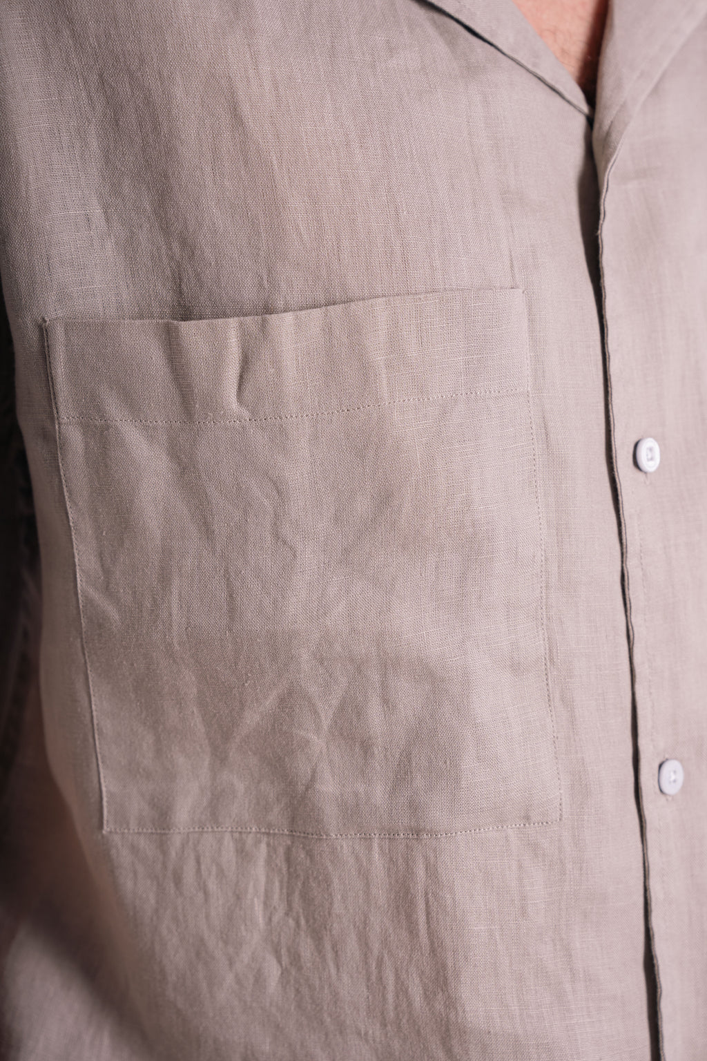 Camicia mezza manica 100% lino