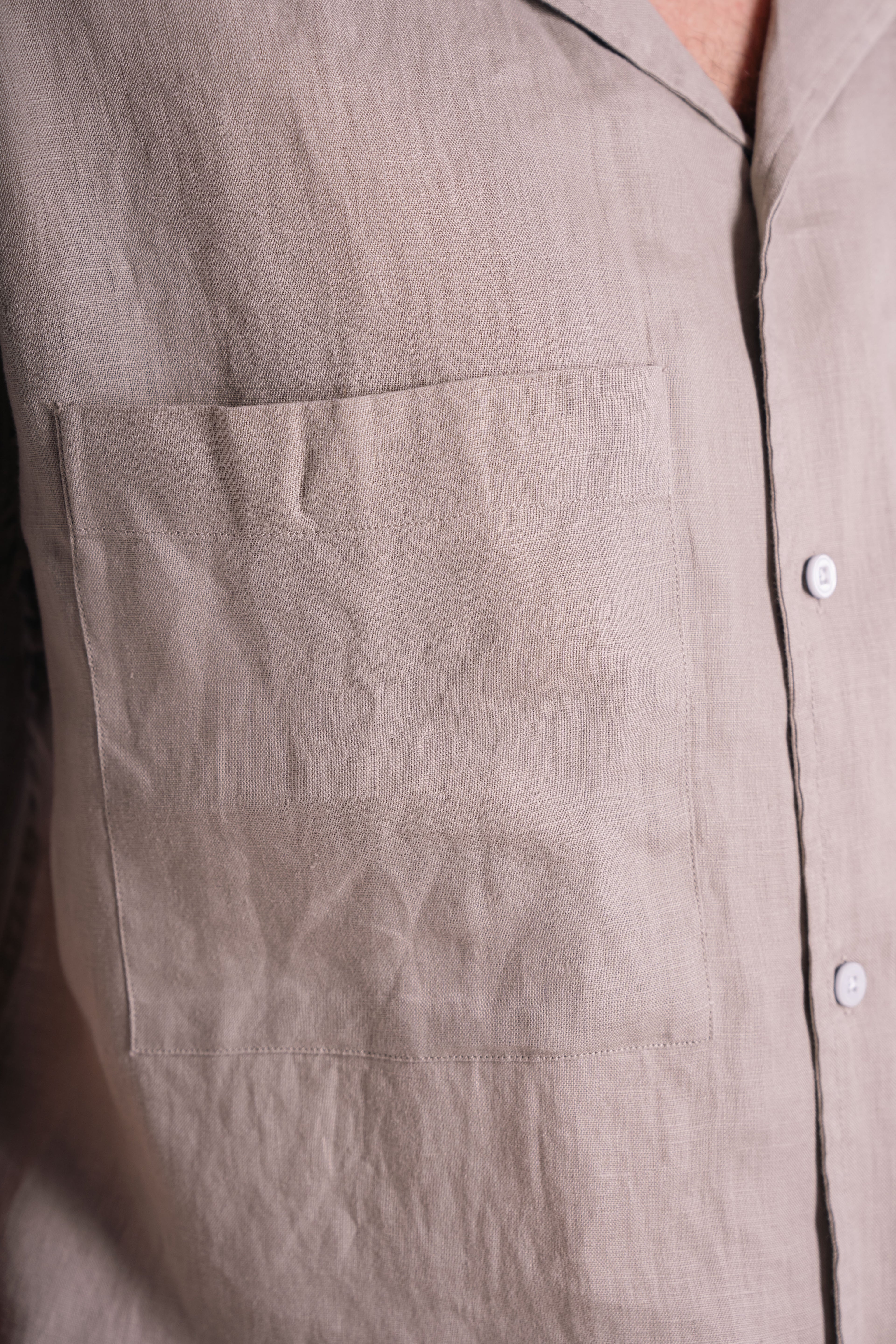 Camicia mezza manica 100% lino