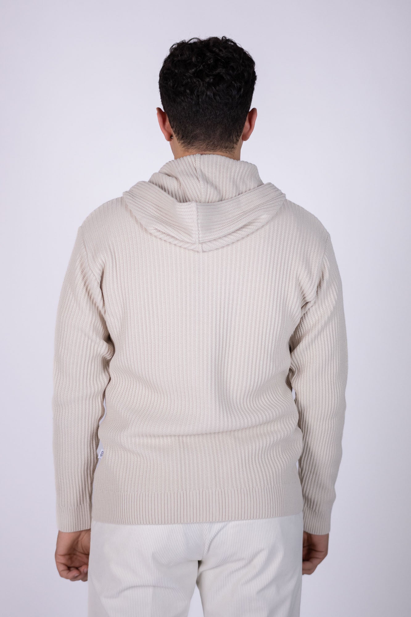 Cardigan con zip in lana