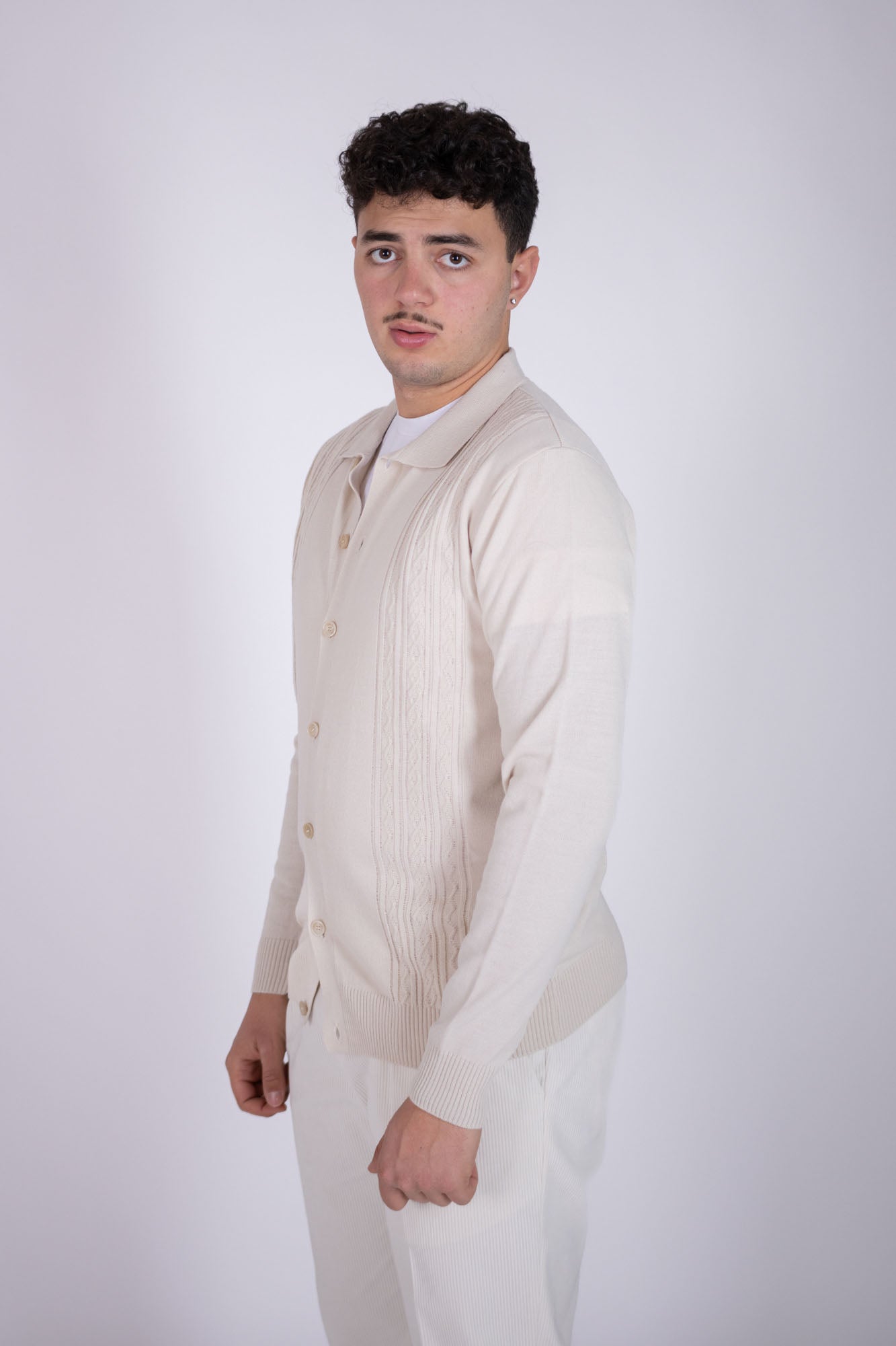 Cardigan Eredi Del Duca con treccia