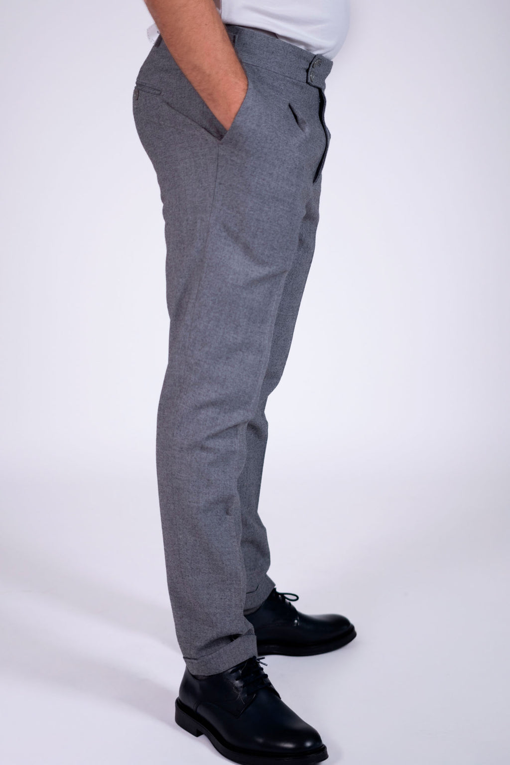 Pantalone Eredi del Duca in lana con doppia fibia