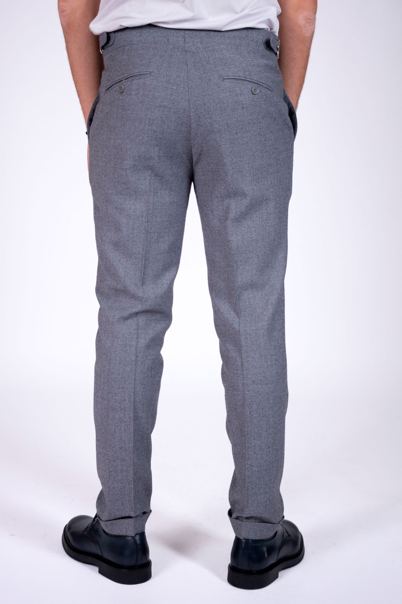 Pantalone Eredi del Duca in lana con doppia fibia