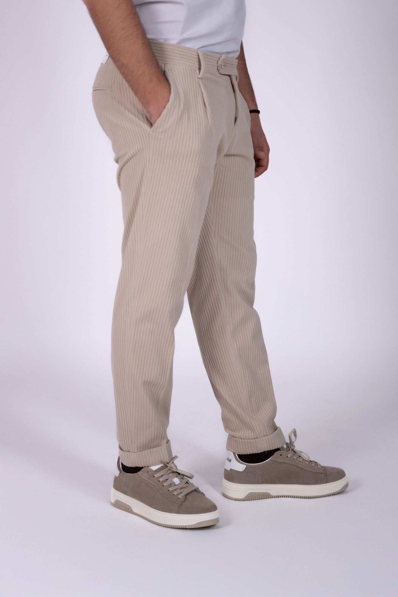 Pantalone Eredi Del Duca in velluto coste larghe