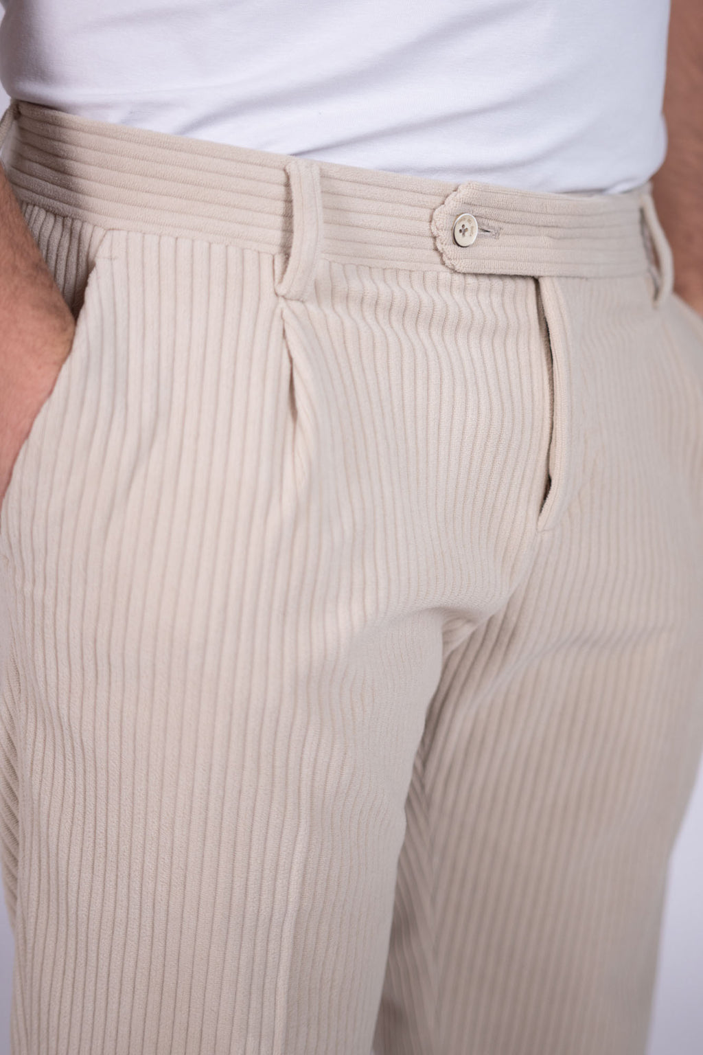 Pantalone Eredi Del Duca in velluto coste larghe