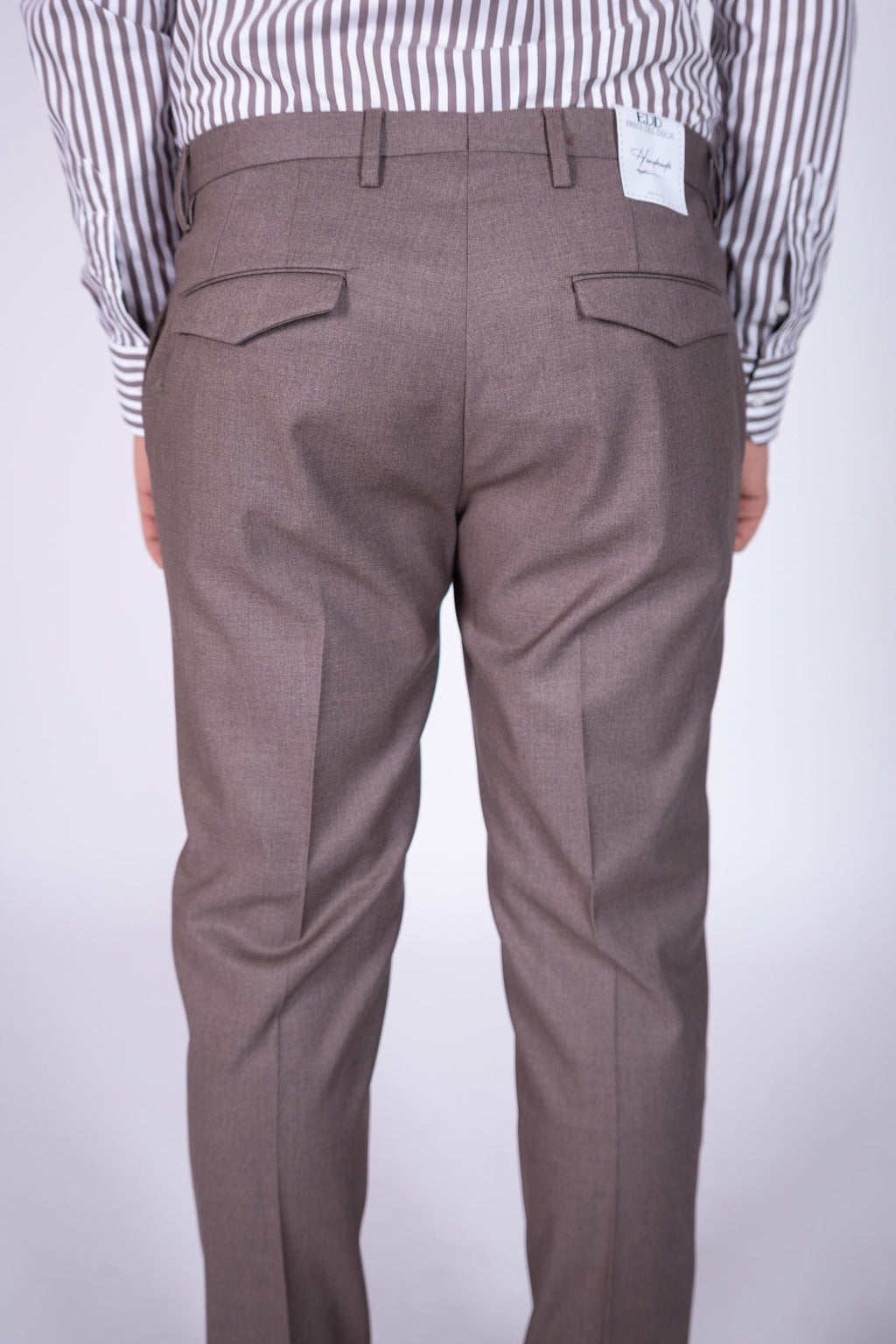 Pantalone Eredi Del Duca in lana con abbottonatura laterale