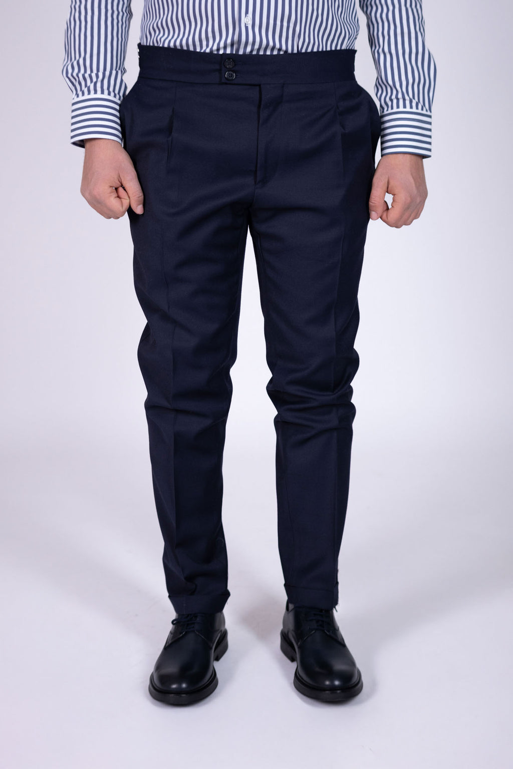 Pantalone Eredi Del Duca in lana con fibia