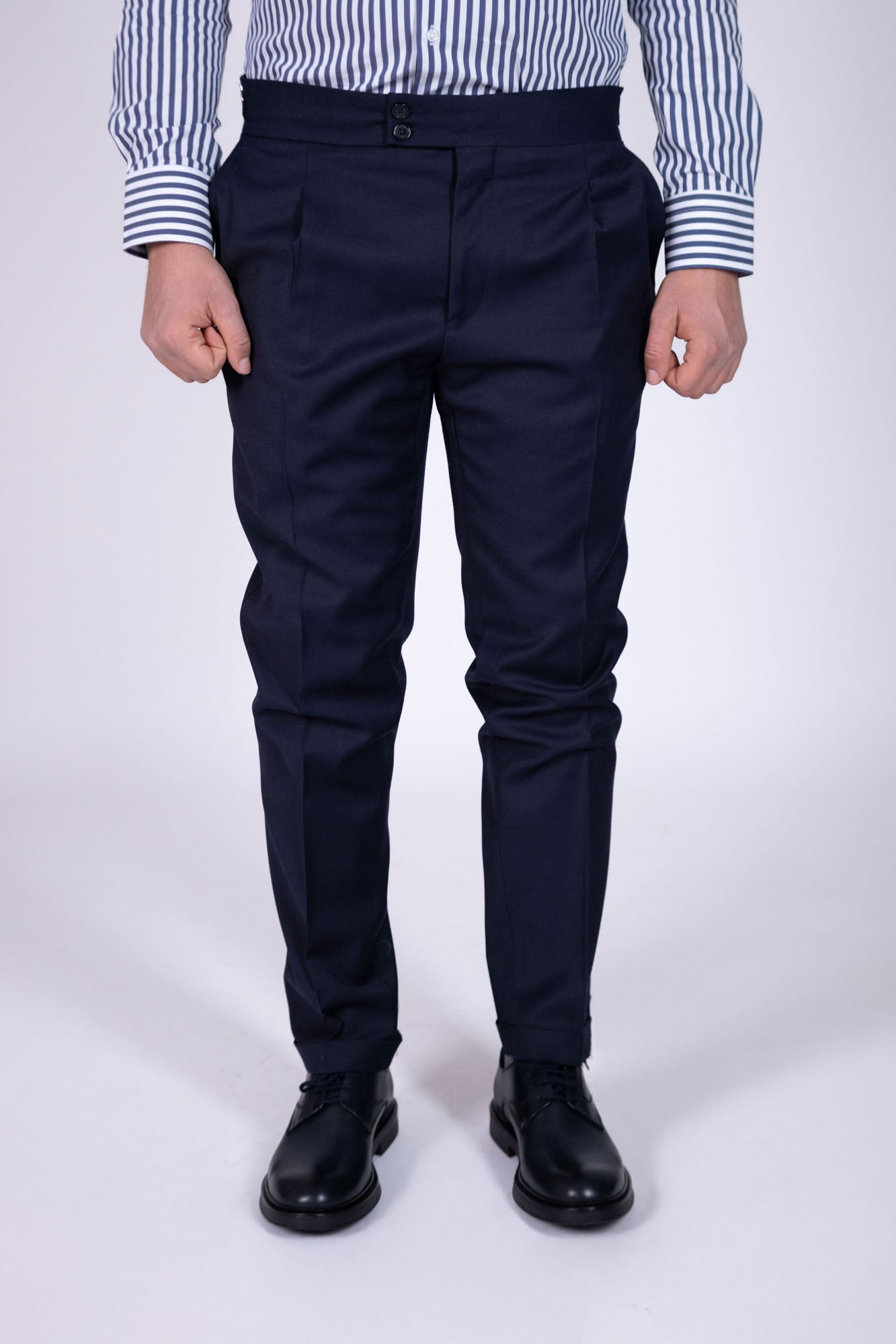 Pantalone Eredi Del Duca in lana con fibia